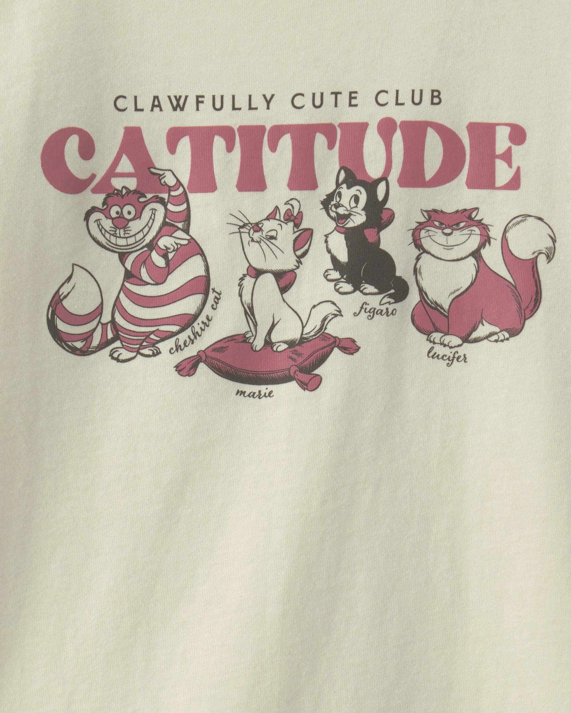 Girls Disney© Cats Graphic Tee - Cream