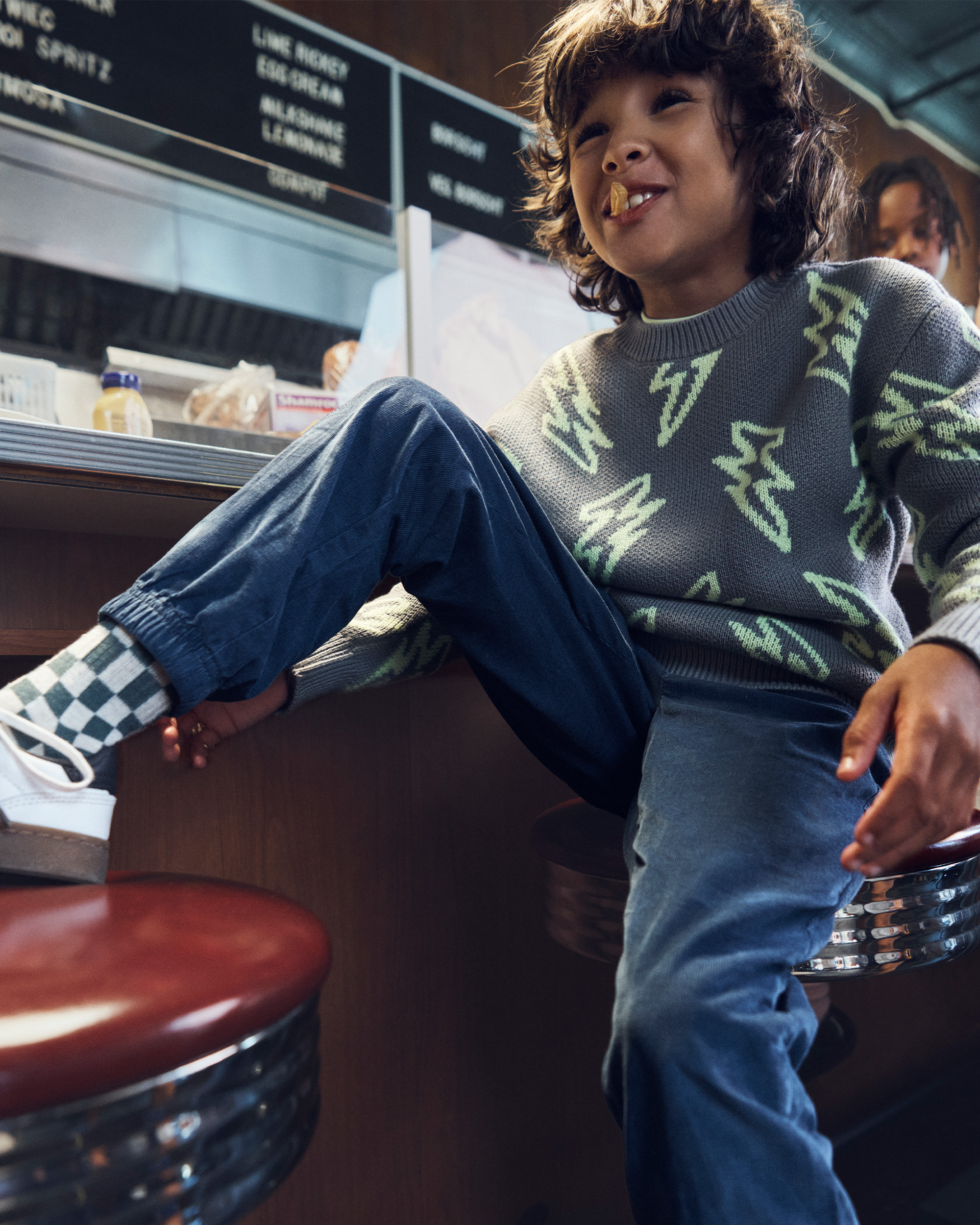 Boys Corduroy Joggers- Turquoise