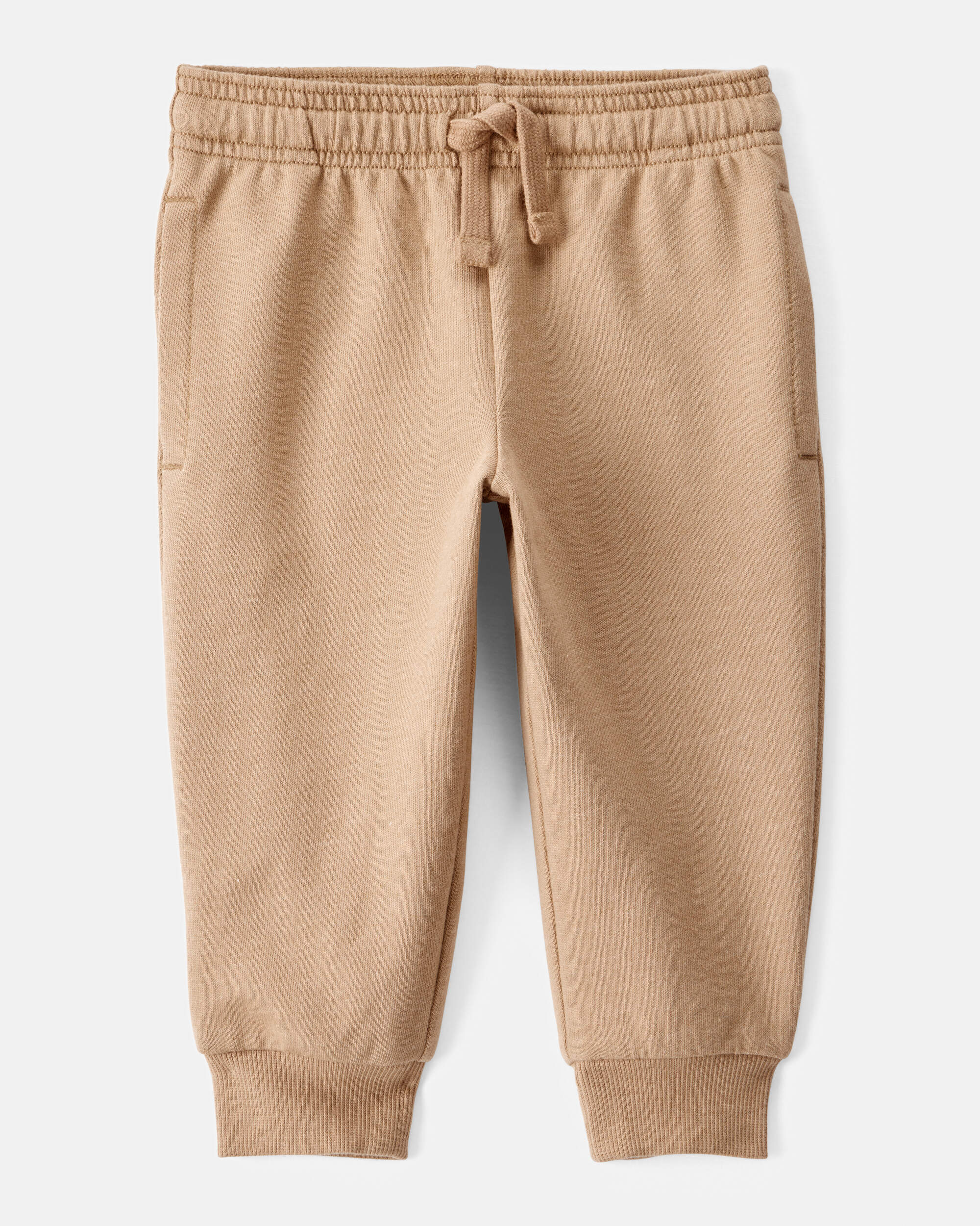 Baby Boy Construction French Terry Jogger - Tan