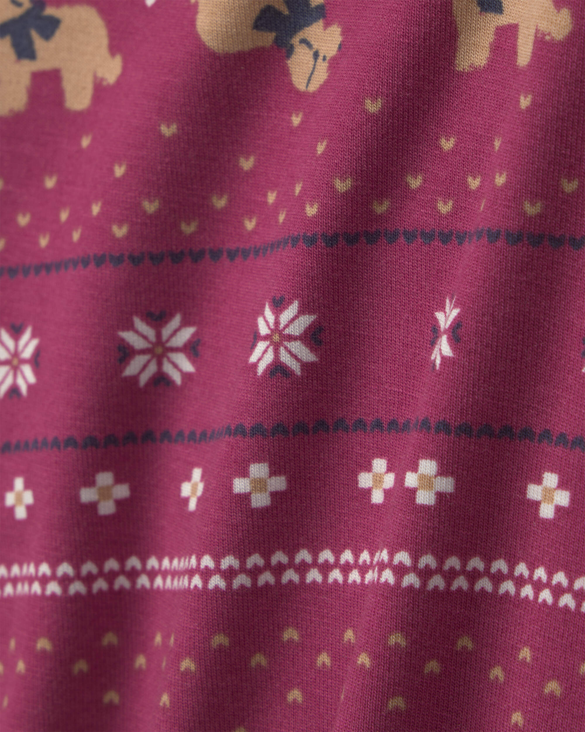 Toddler 2-Piece Fair Isle Christmas PurelySoft™ Snug Fit Pyjama Set - Burgundy