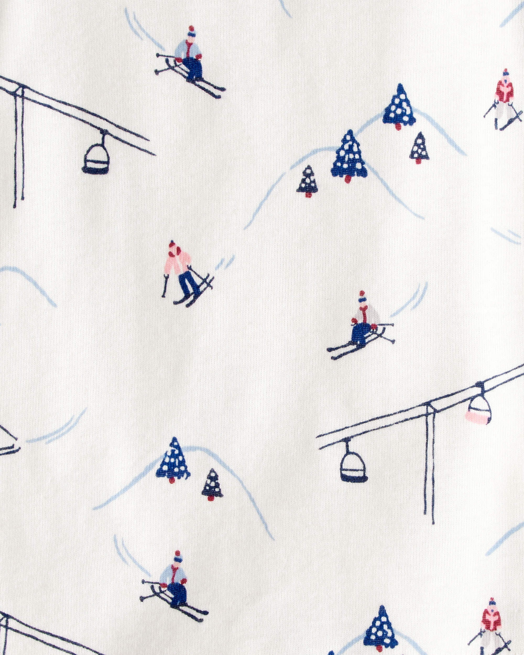 Baby Organic Cotton Pyjamas Snowy Slopes Print
