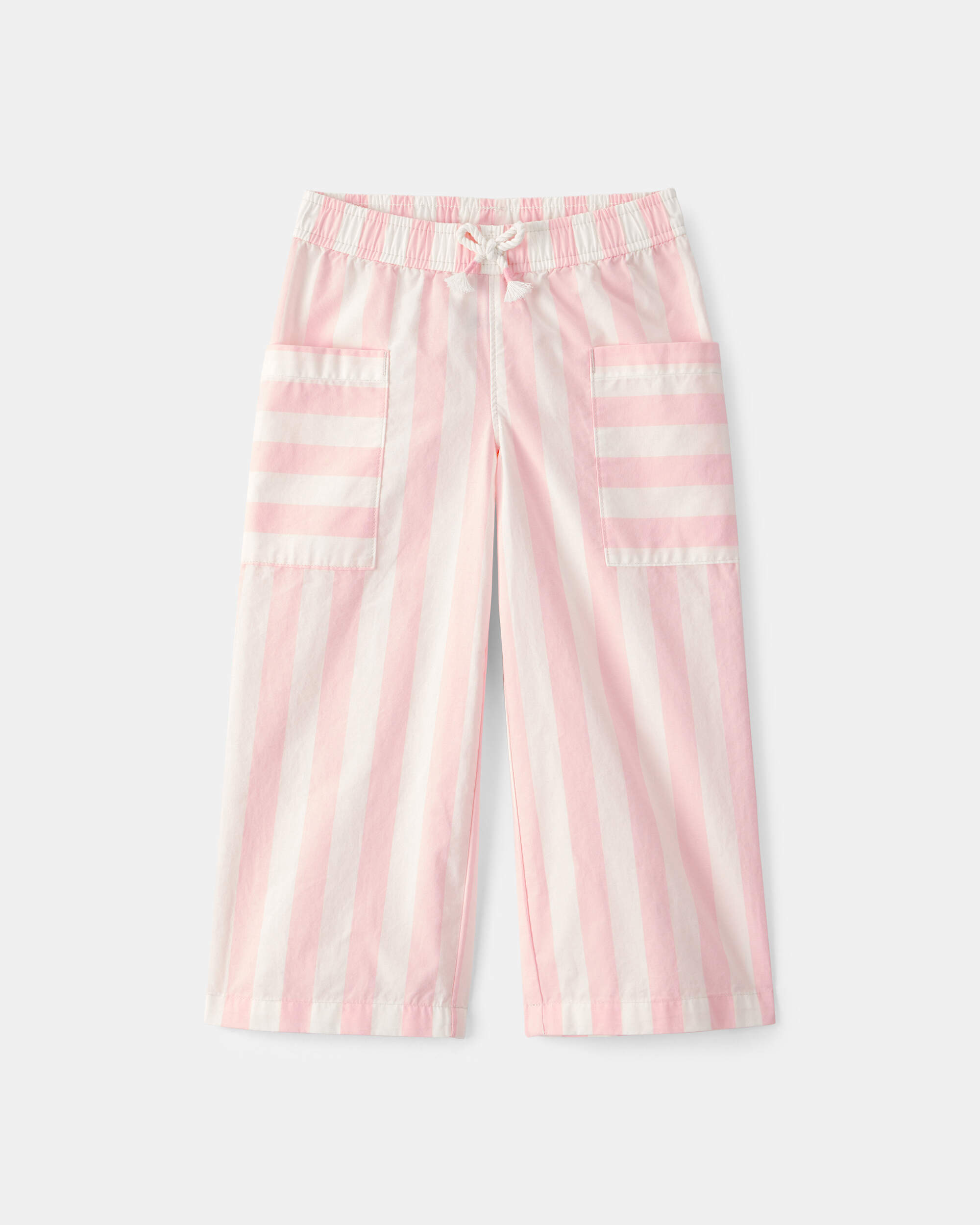 Toddler Girl Striped Pants - Pink/Ivory