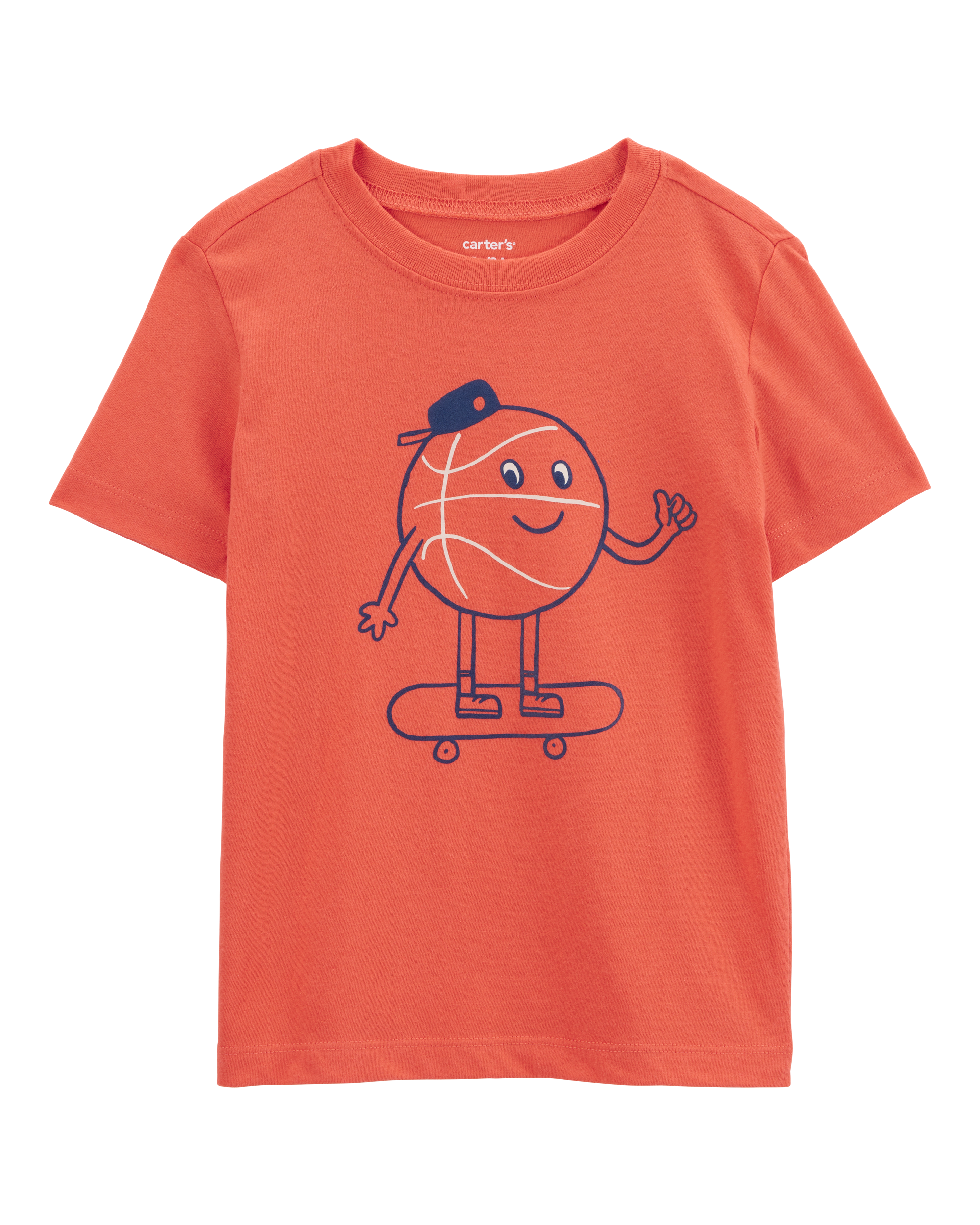 Toddler Basketball Short-Sleeve Graphic Tee - Orange