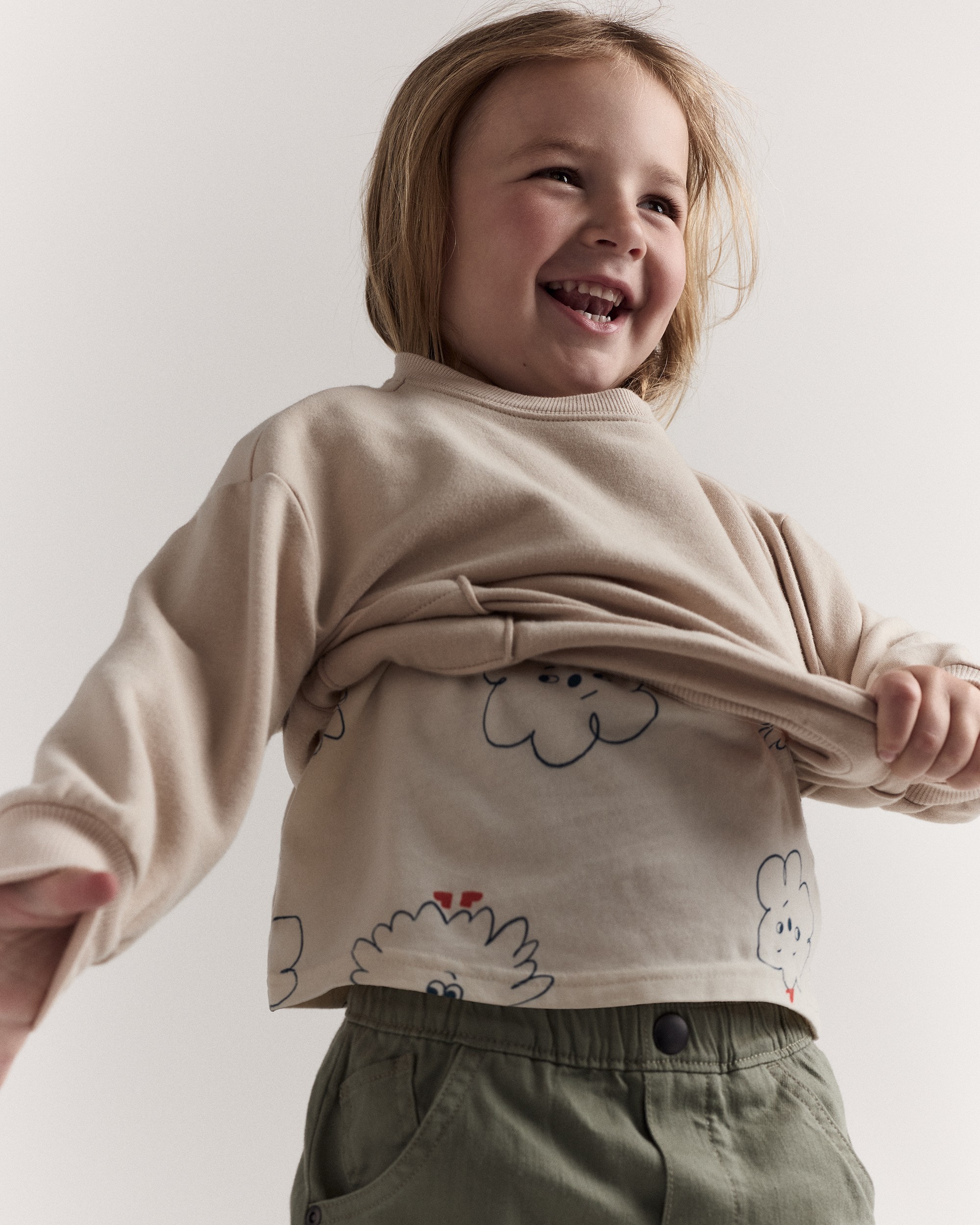 Toddler Otter Sweatshirt™ with Pockets - Khaki