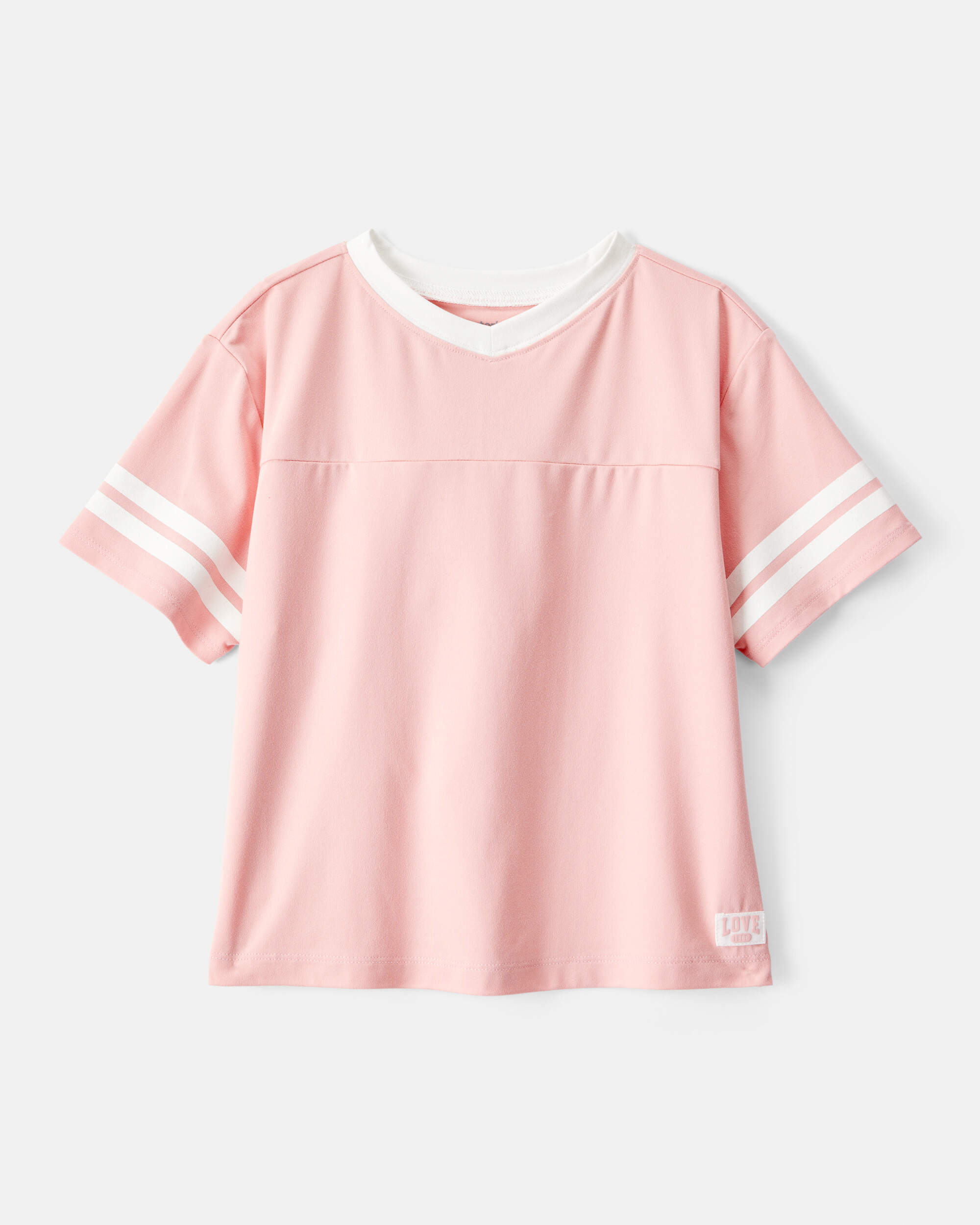 Haut Carters Fille Taille 6 – Col Rond, Manches Casquette, Motif Fleurs Roses Claires, Coton