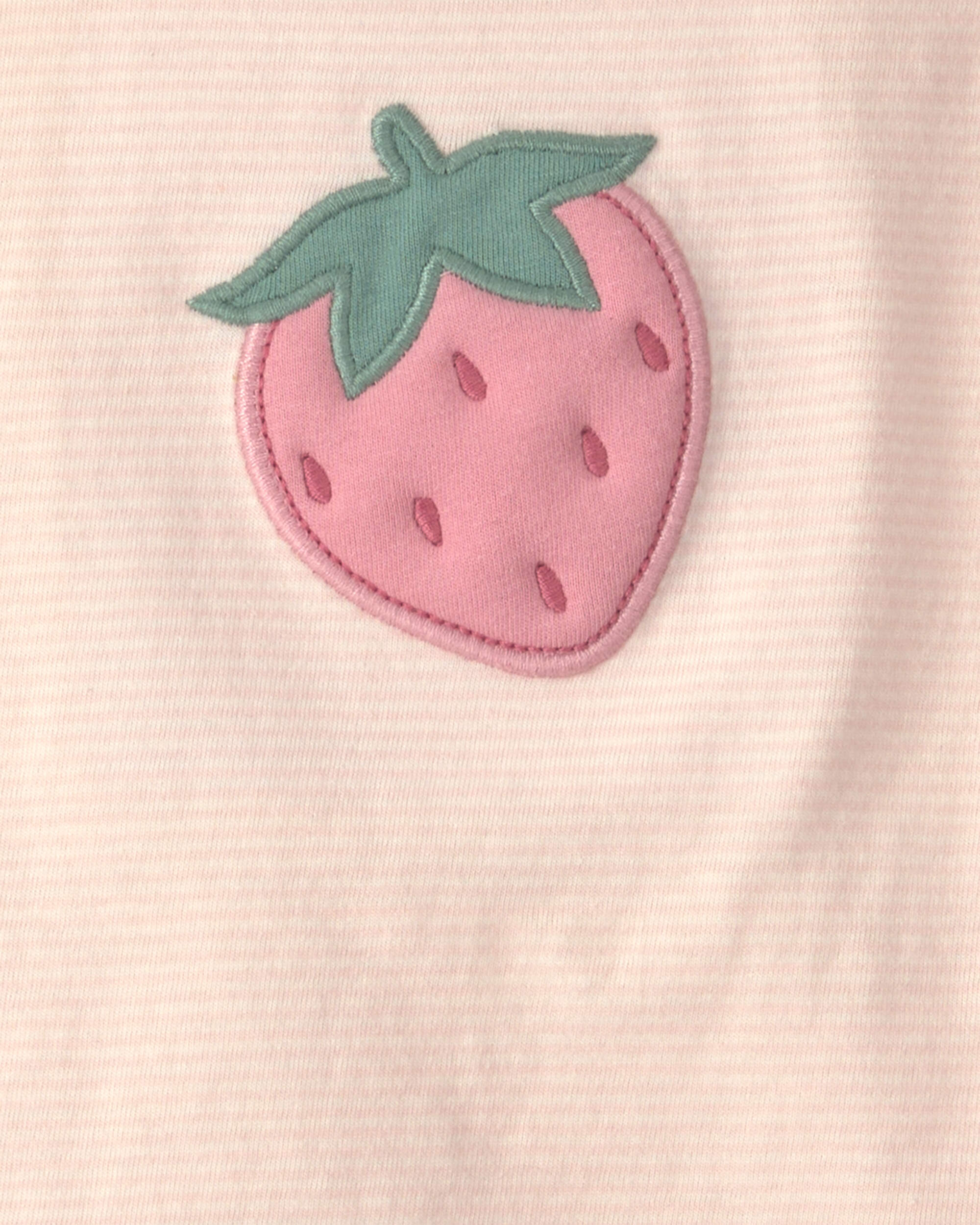 Baby Girl 3-Piece Strawberry Top & Pant Set - Pink