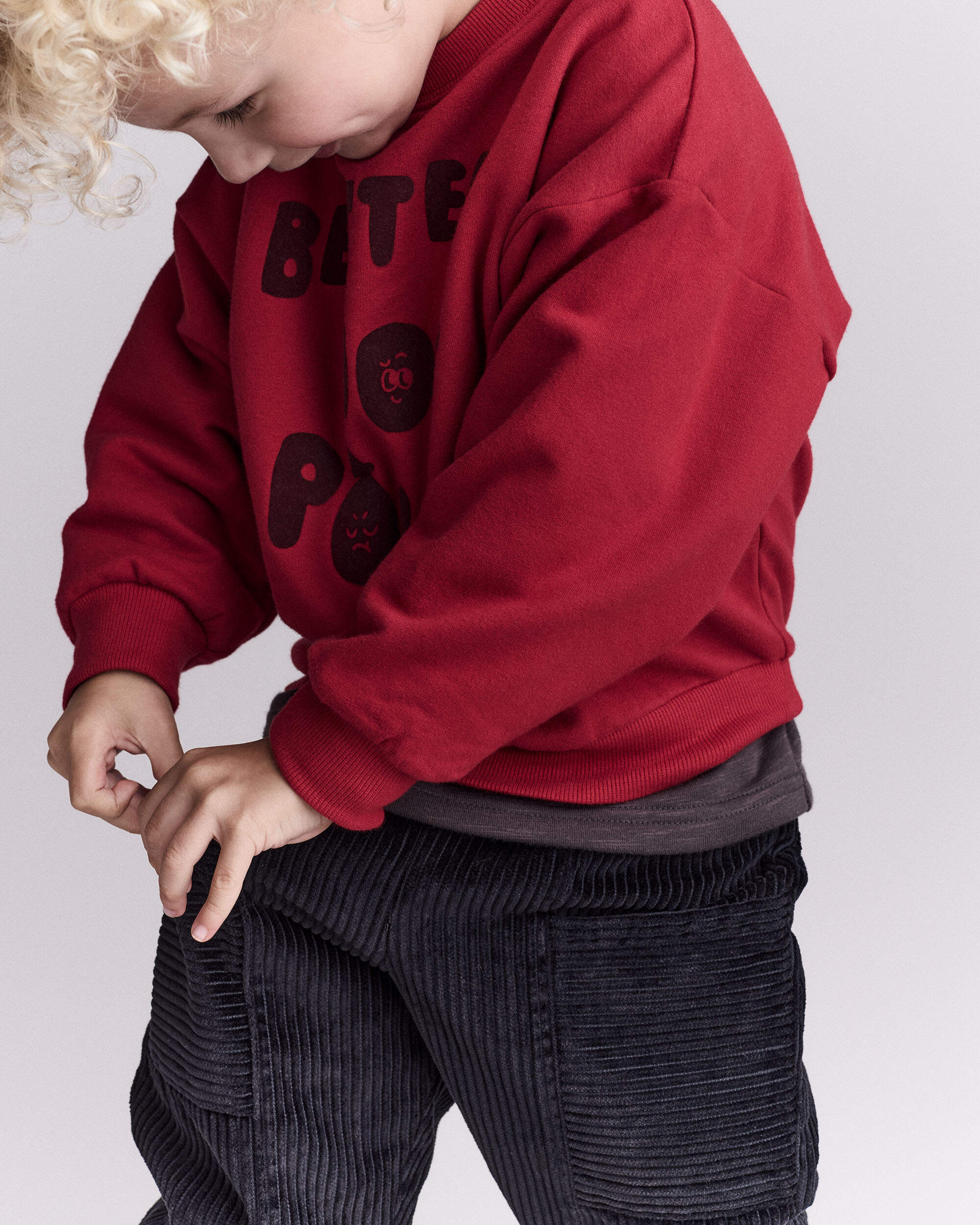 Toddler Boy Corduroy Pocket Pant - Black