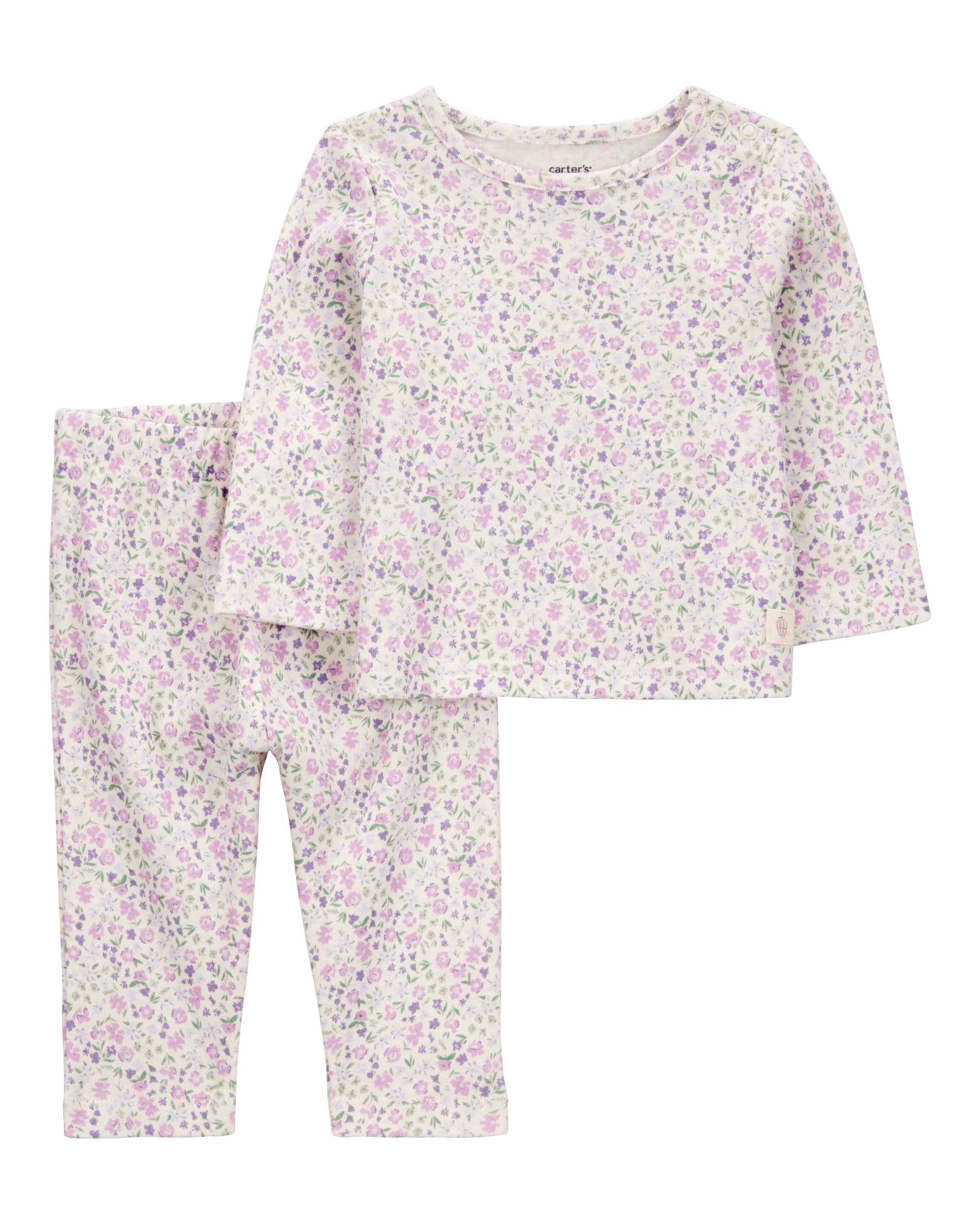 Baby 2-Piece Floral Long-Sleeve Tee & Pant Set