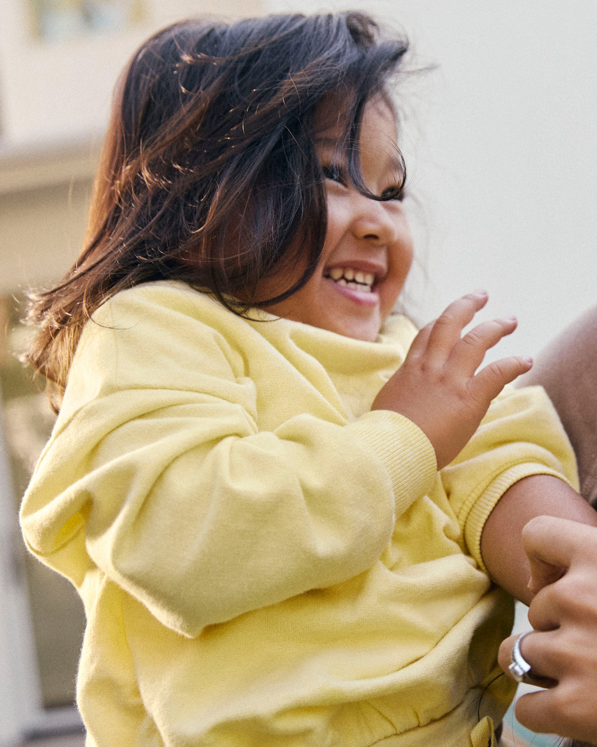 Toddler Girl 'I Am The Vibe' French Terry Pullover Sweatshirt - Yellow