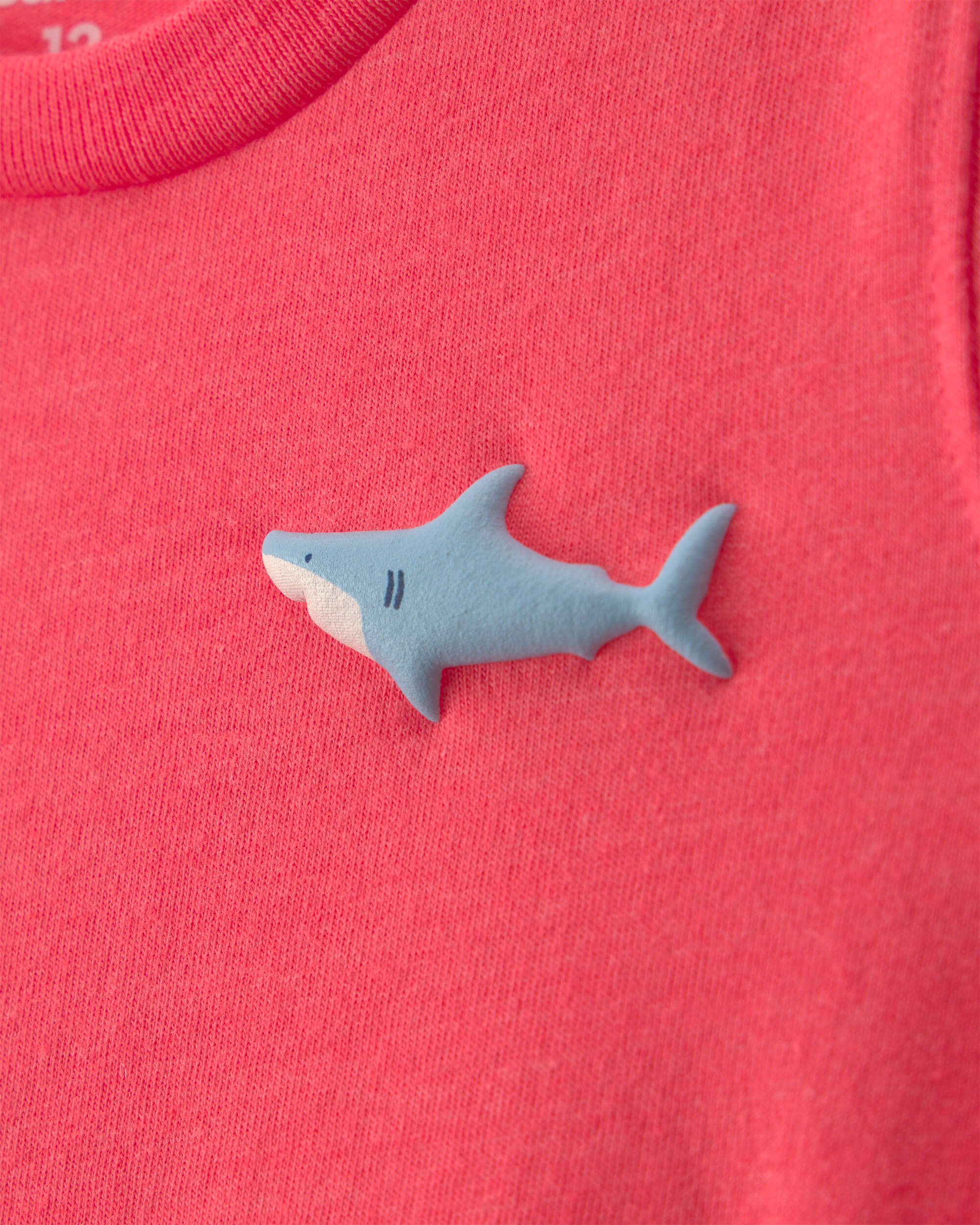 Baby Boy Shark Graphic Tee - Orange
