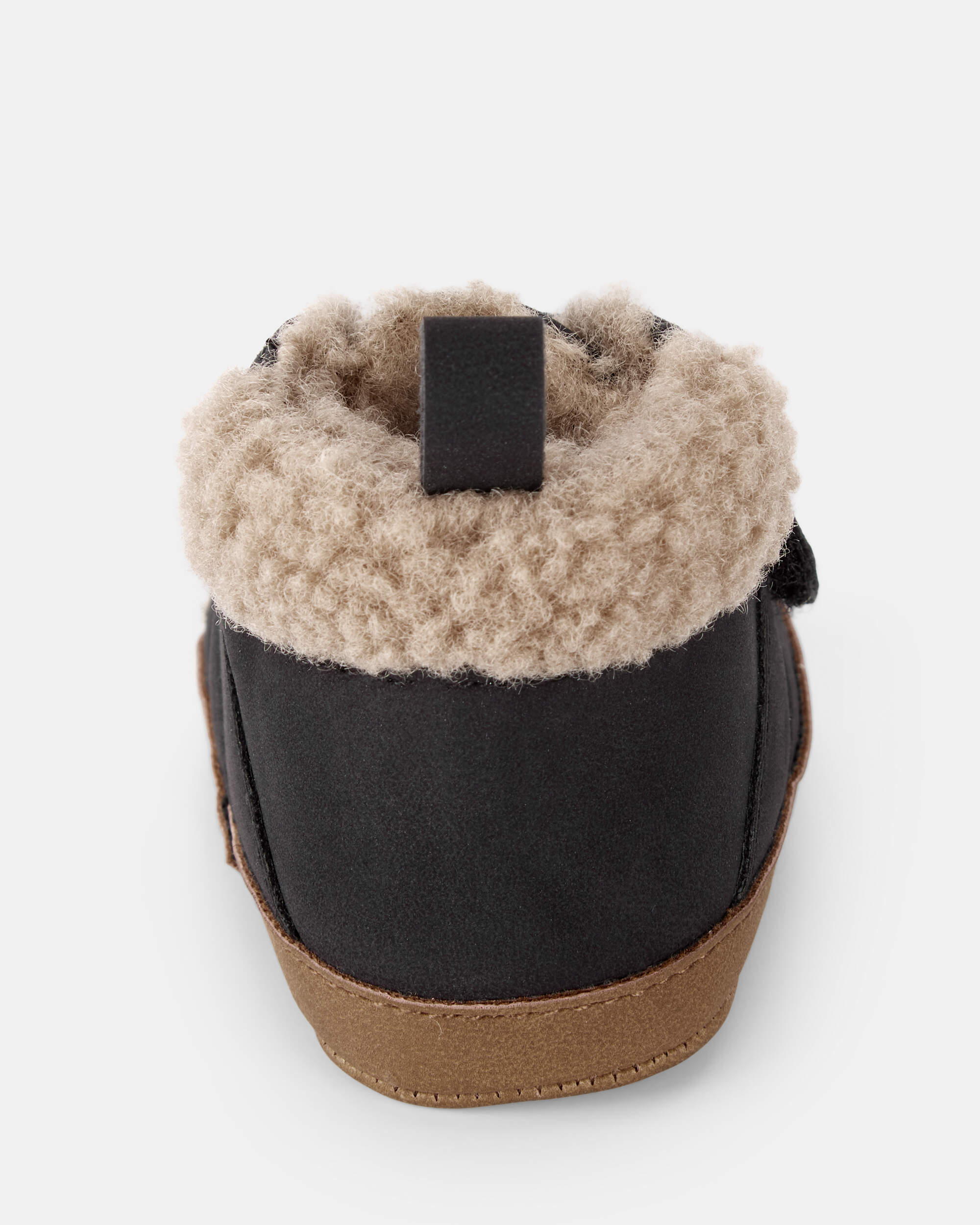 Baby Boy Sherpa Boots - Black/Brown