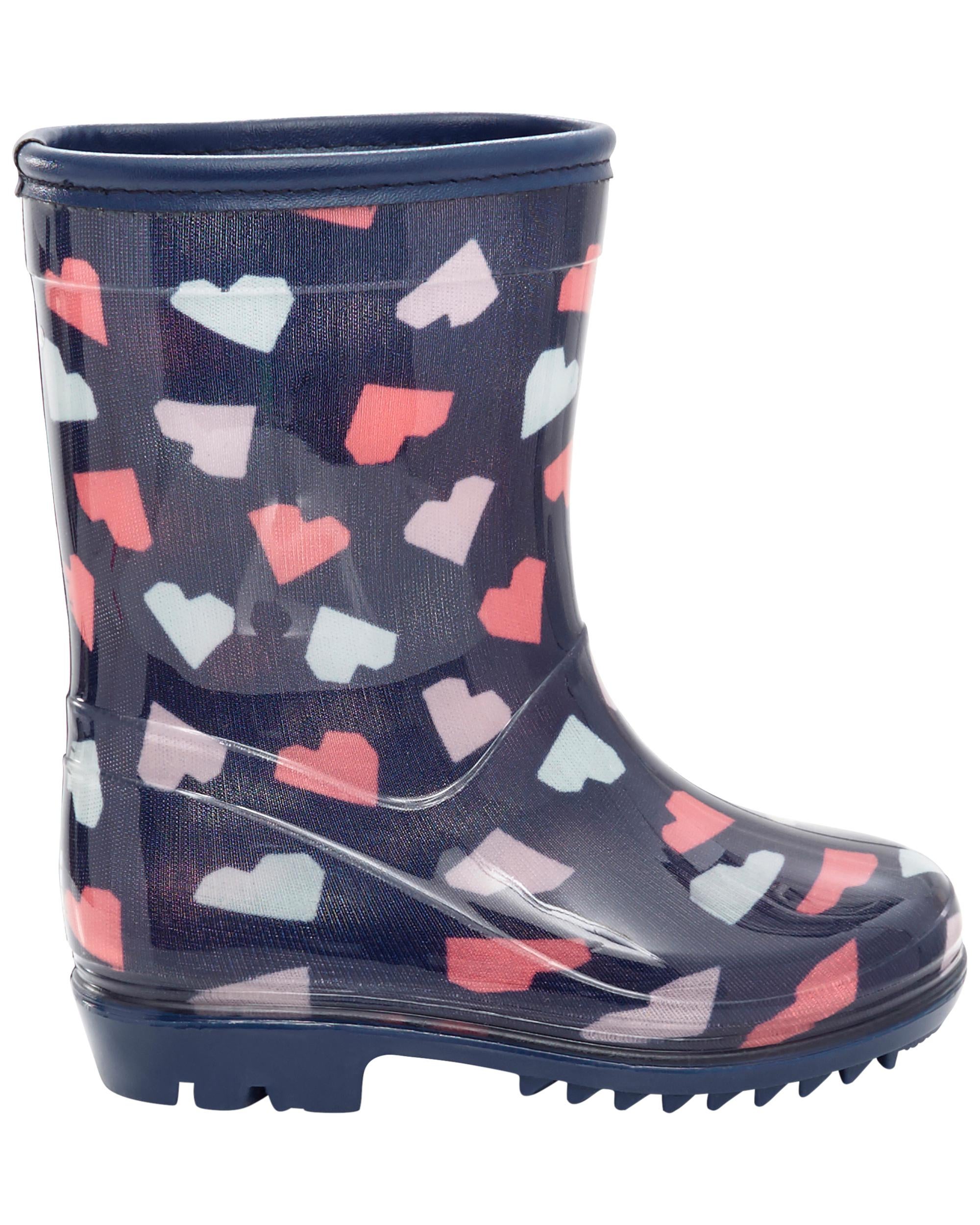Toddler Girls Toddler Heart Print Rain Boots 4 Carter s