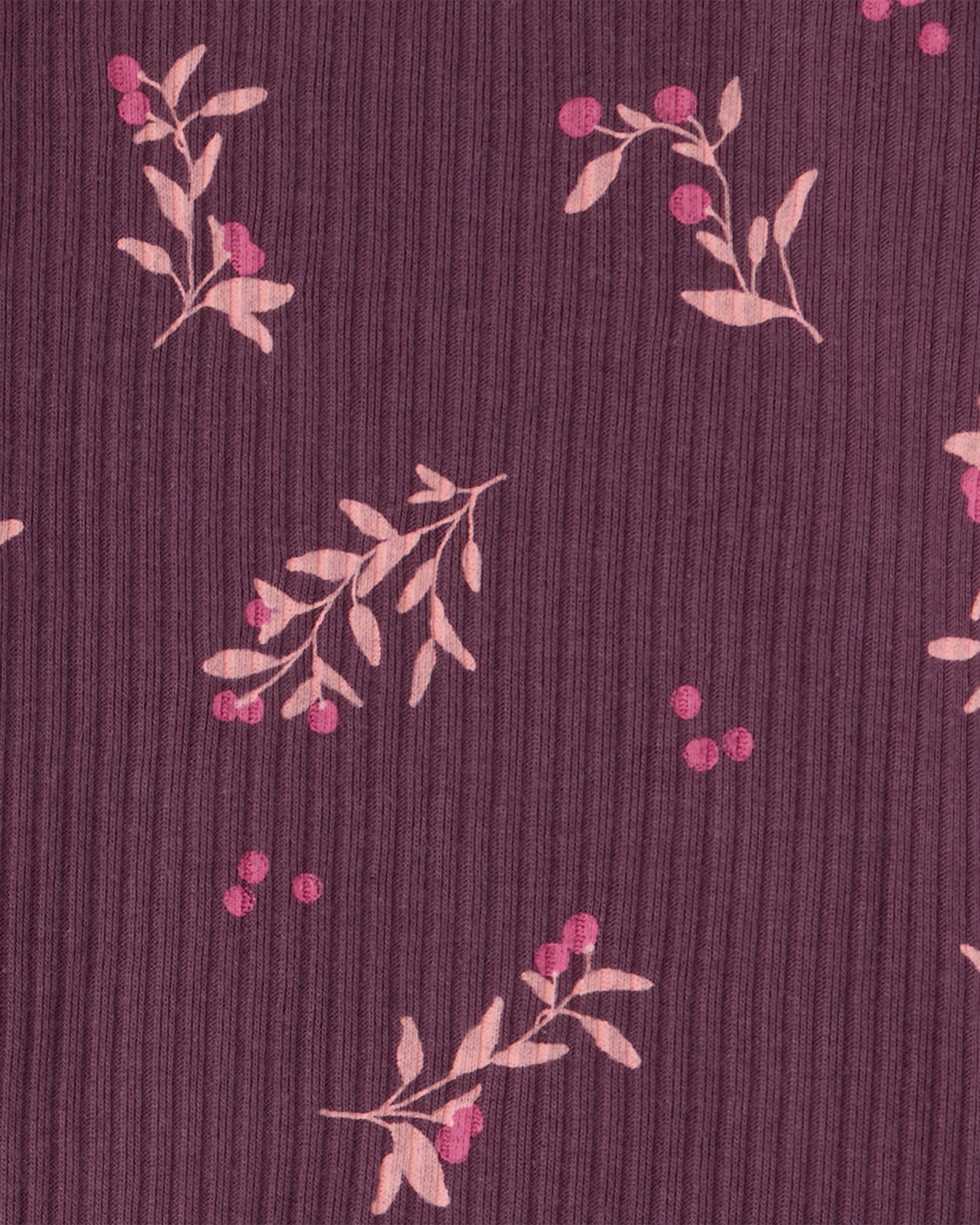 Baby Girl 3-Piece Floral Long-Sleeve Bodysuit & Pant Set - Purple/White