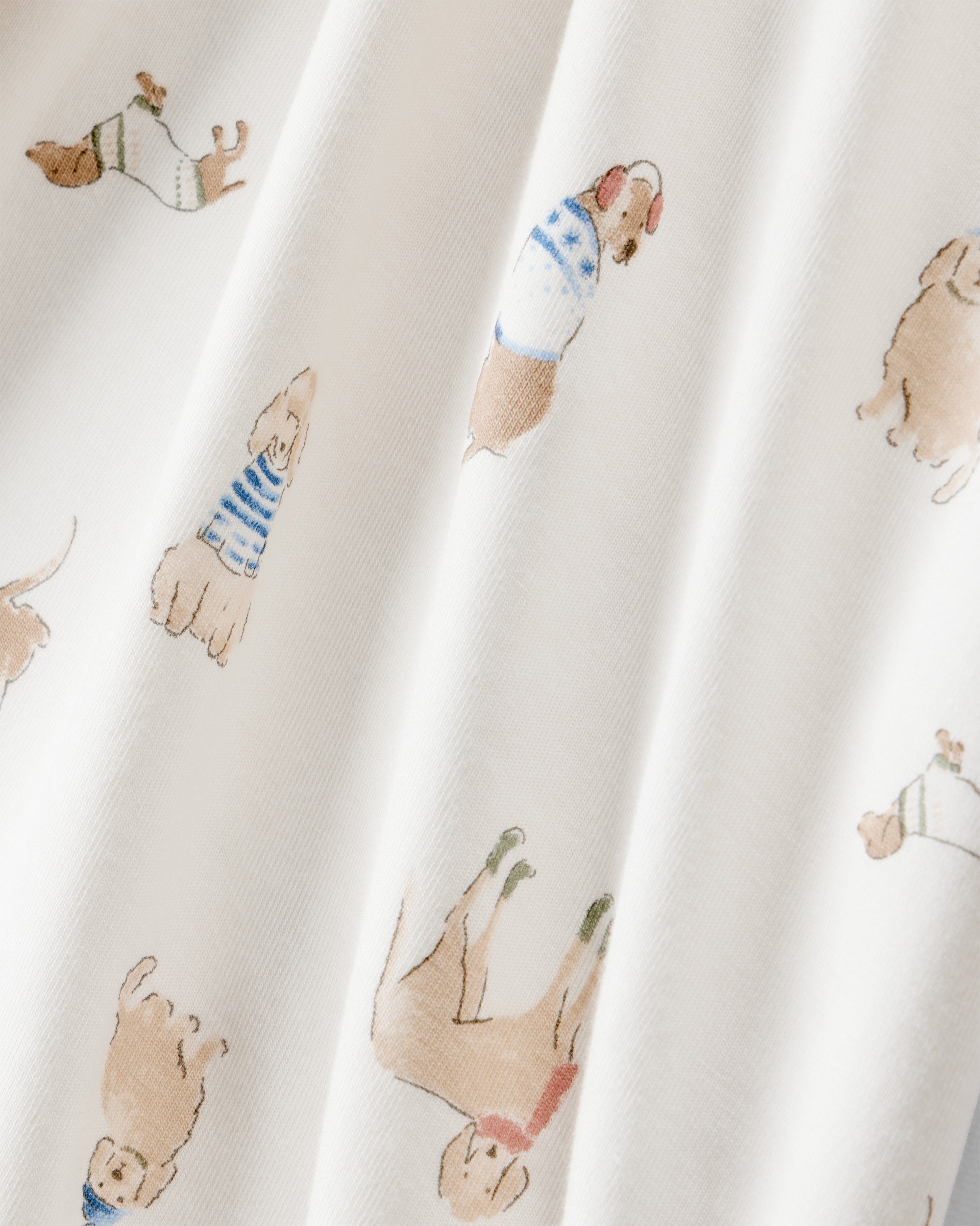 Kid Dog Long-Sleeve Loose Fit 2-Piece Pyjamas - White