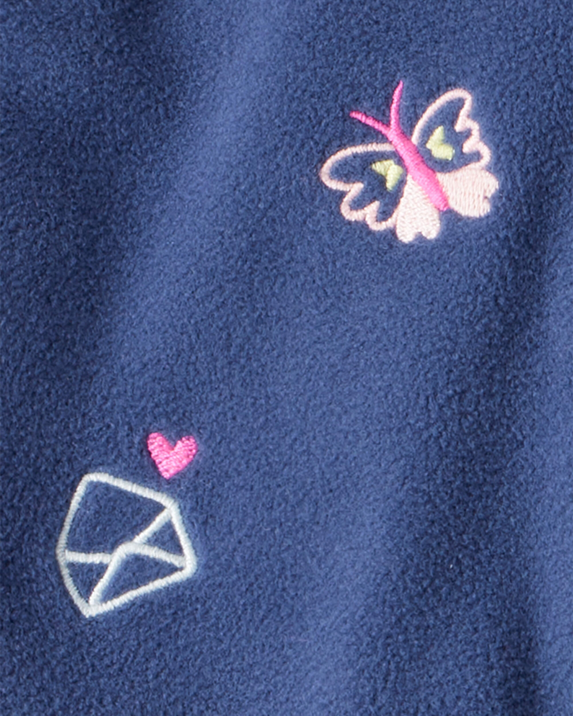 Baby Girl 3-Piece Art Print Jacket, Bodysuit & Pant Set - Blue/Pink