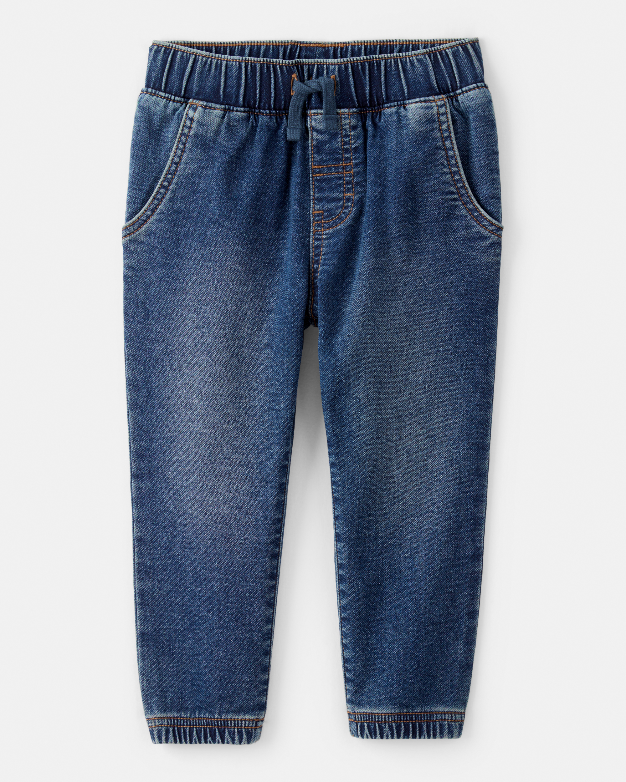 Toddler 2-Piece Acorn Button-Down Shirt & Pull-On Denim Pant Set