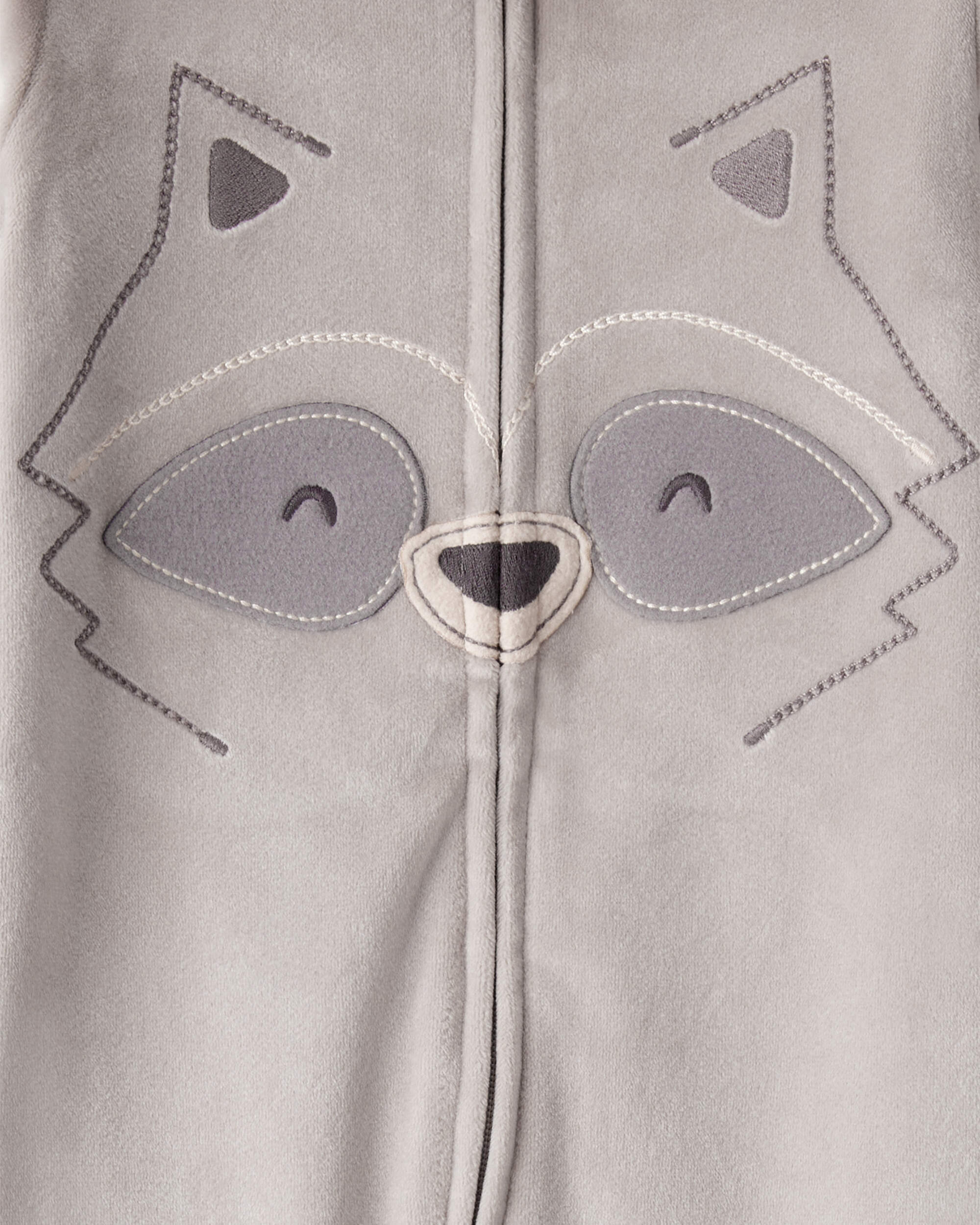 Baby Boy Raccoon DreamPlush Snug Fit Long-Sleeve 2-Way Zip pyjamas