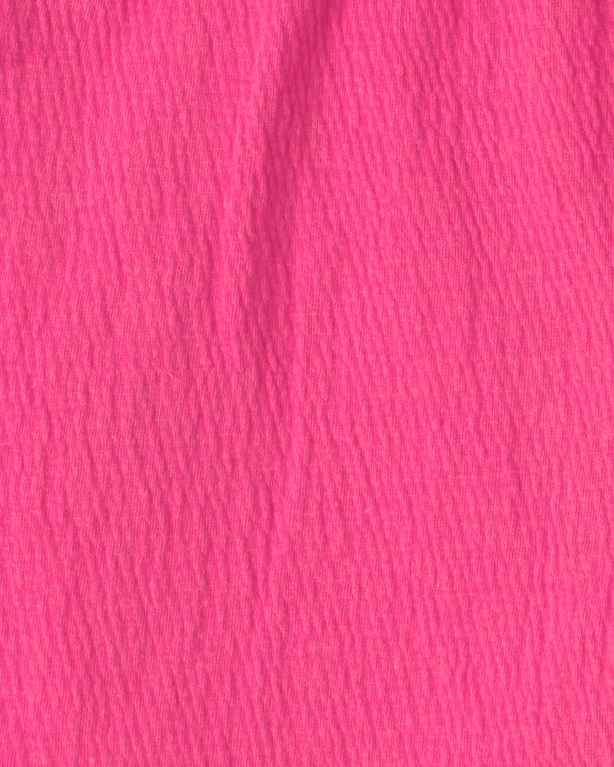 Girls Tropical Short-Sleeve Top & Short Set - Pink