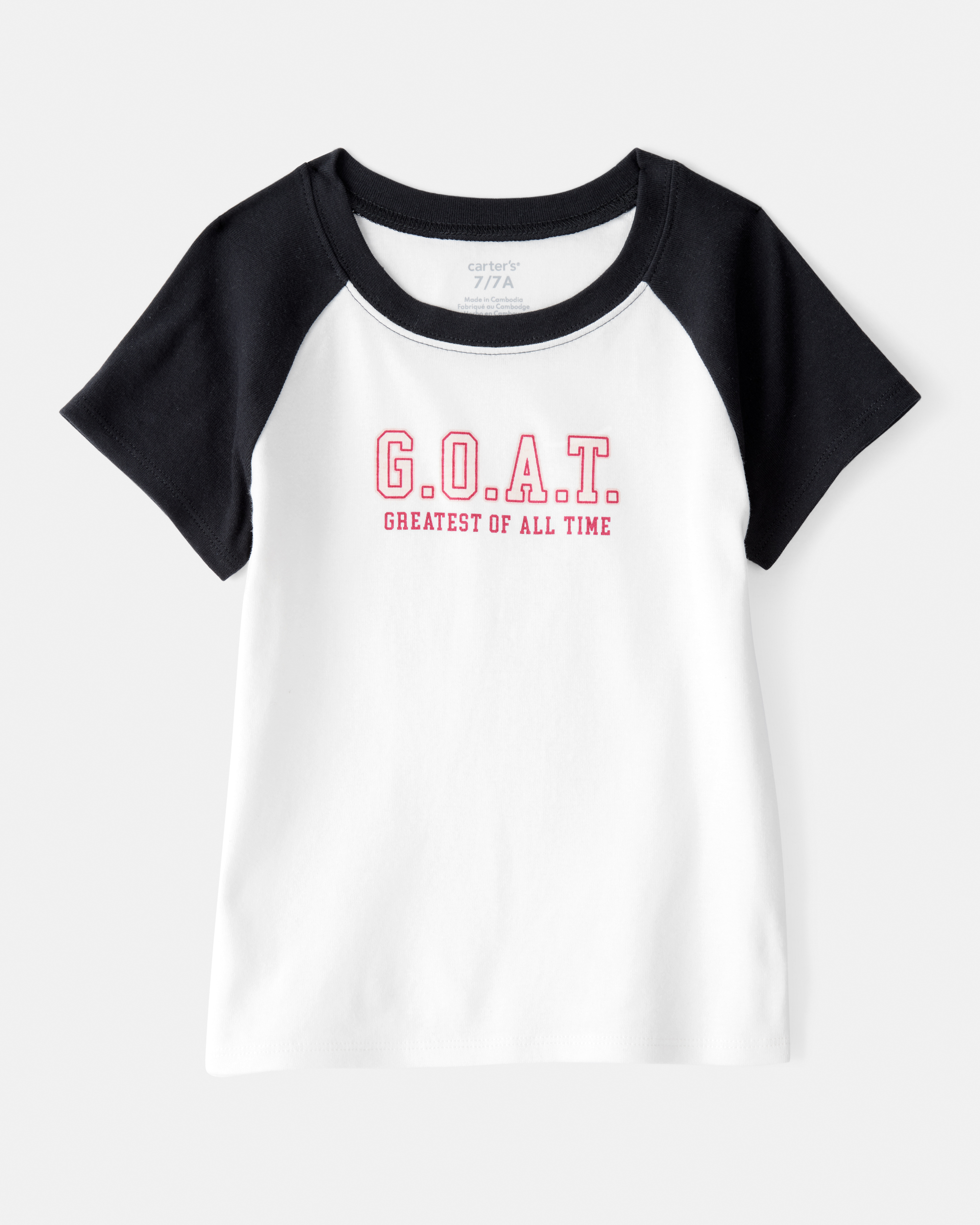Girls G.O.A.T Short-Sleeve Graphic Tee - Cream