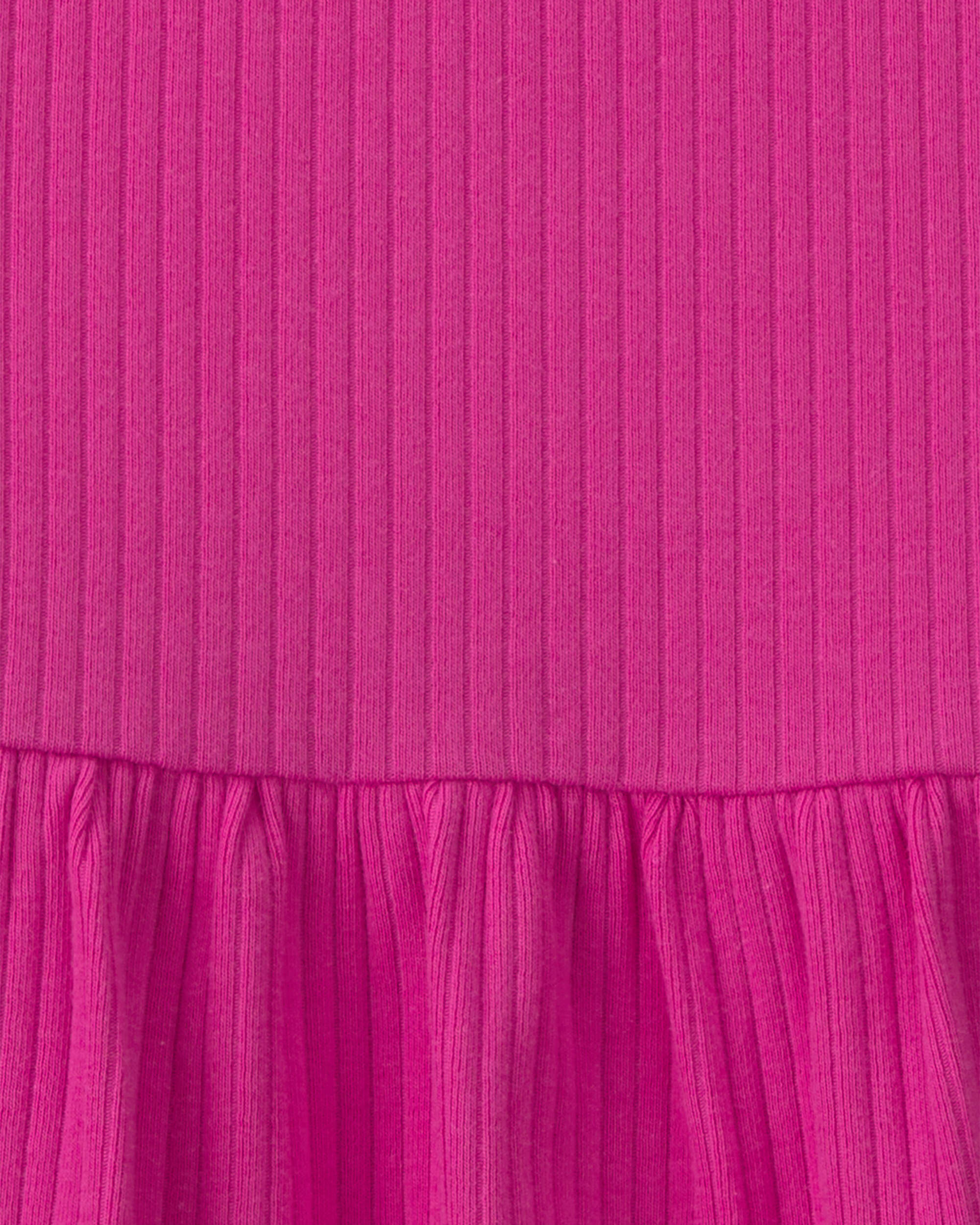 Toddler Girl Long-Sleeve Peplum Top - Pink