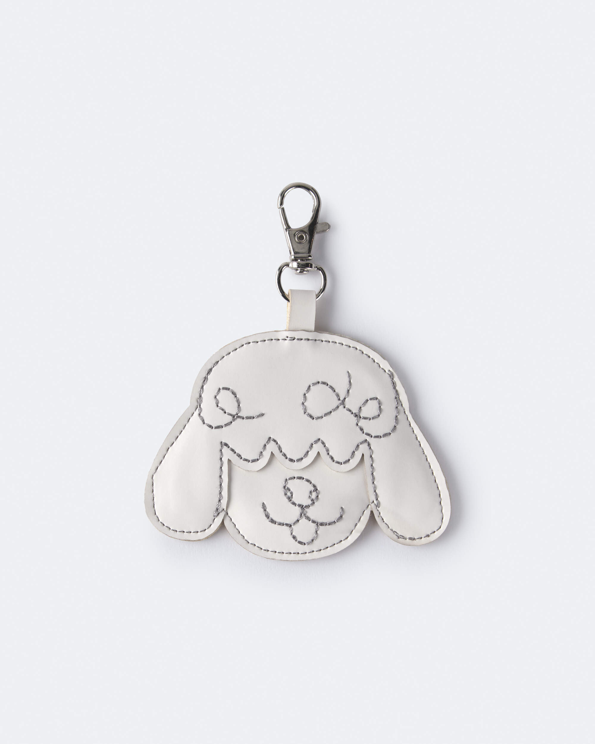 Toddler Girl Poodle Bag Charm - Cream