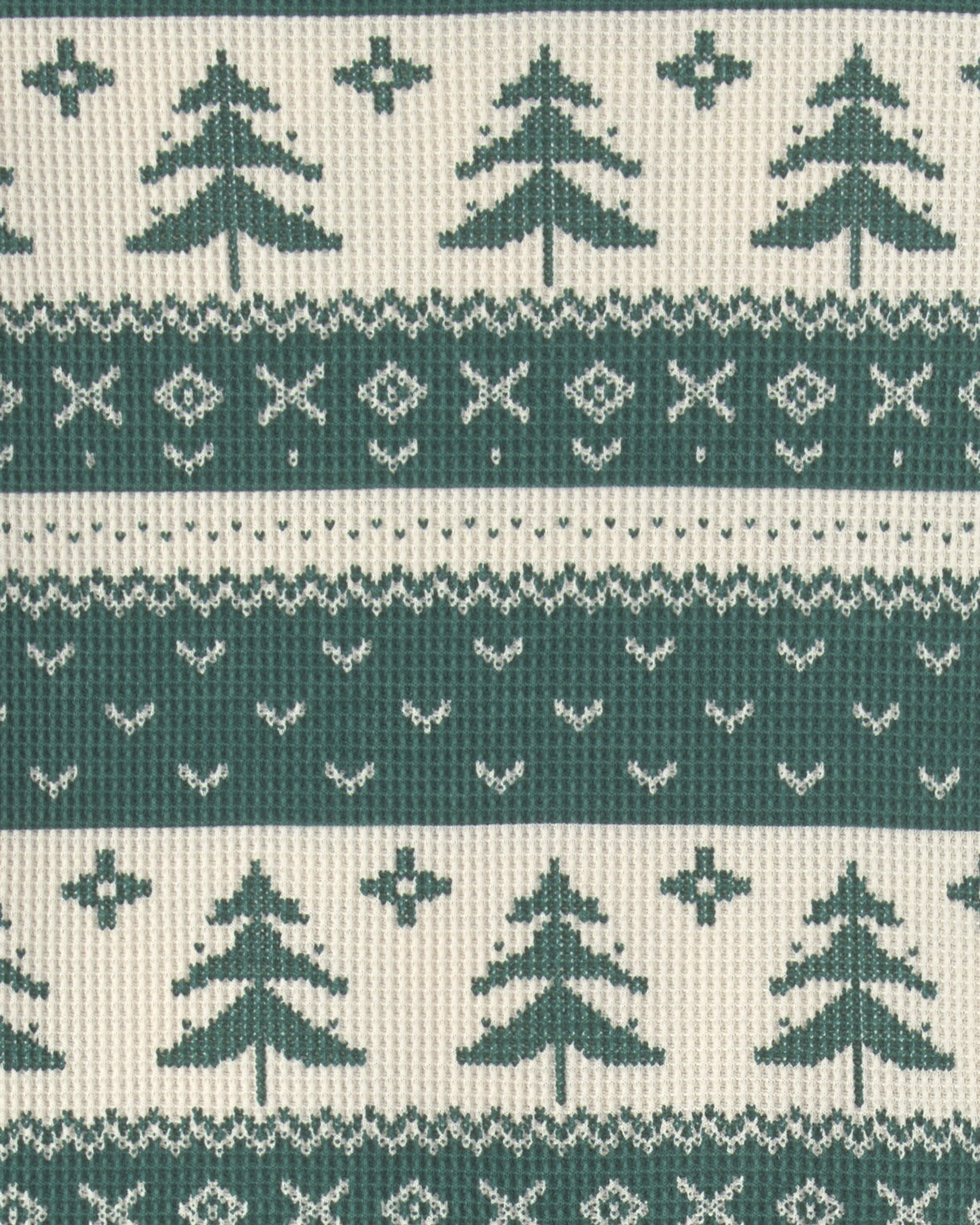Kids 2-Piece Fair Isle Waffle Knit Pyjamas Made with Organic Cotton