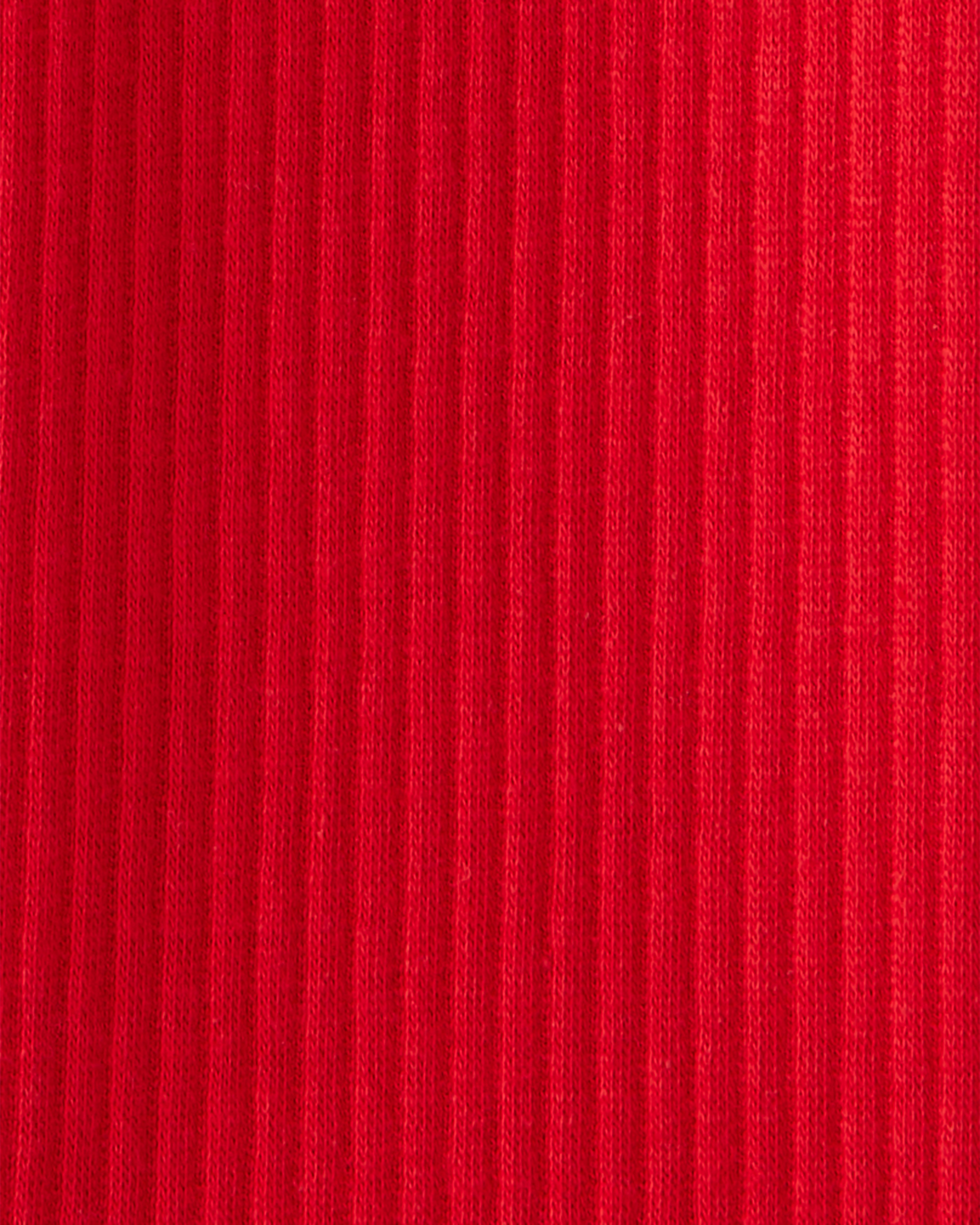 Toddler Girl Pull-On Stretch Rib Leggings - Red