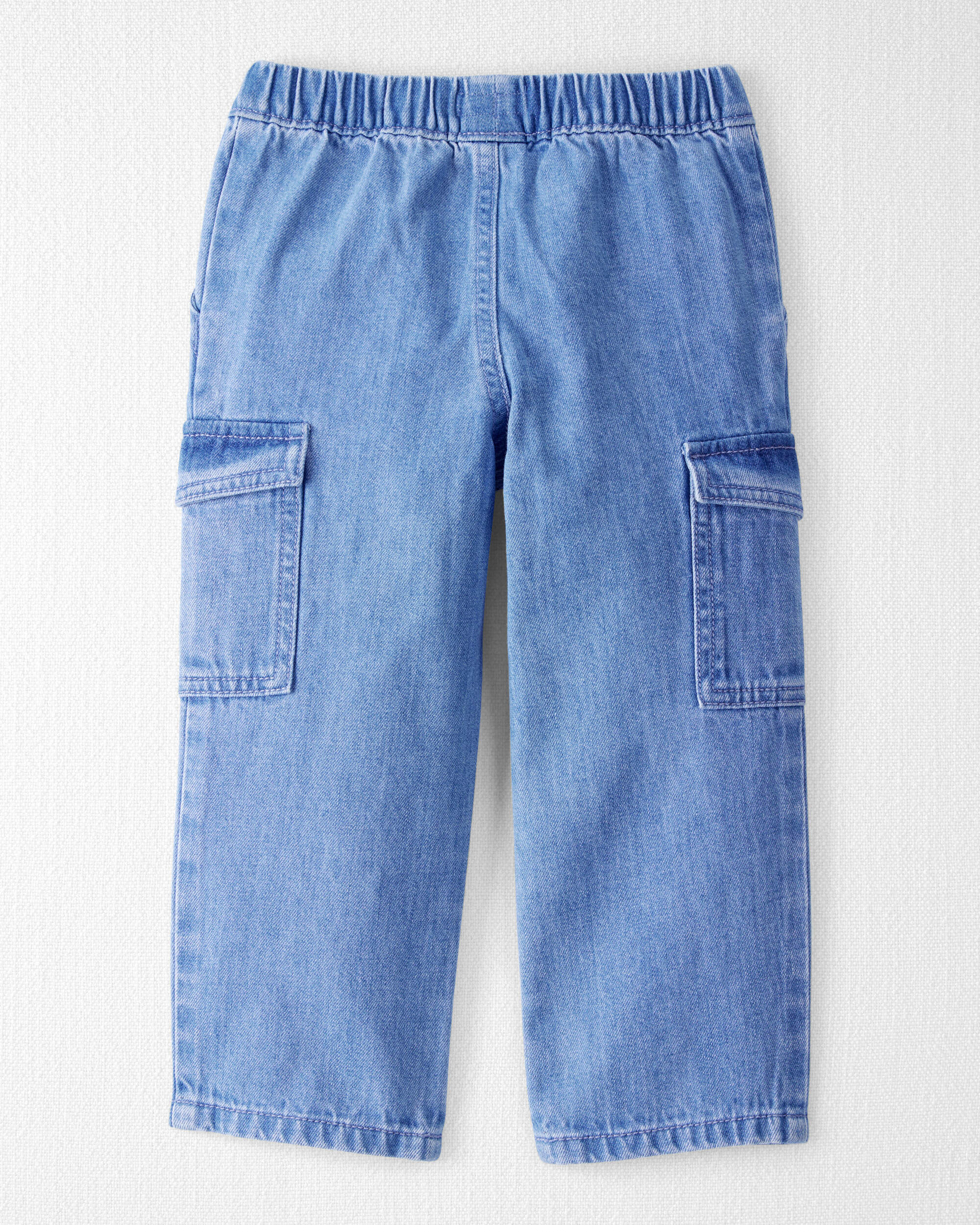 Toddler Organic Cotton Chambray Cargo Pants