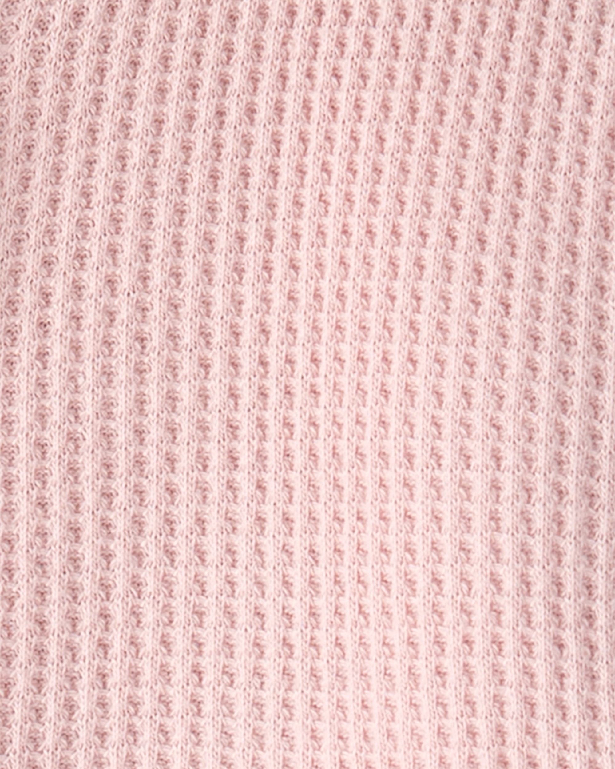 Baby Girl Waffle Knit Hooded Jacket Made with Organic Cotton