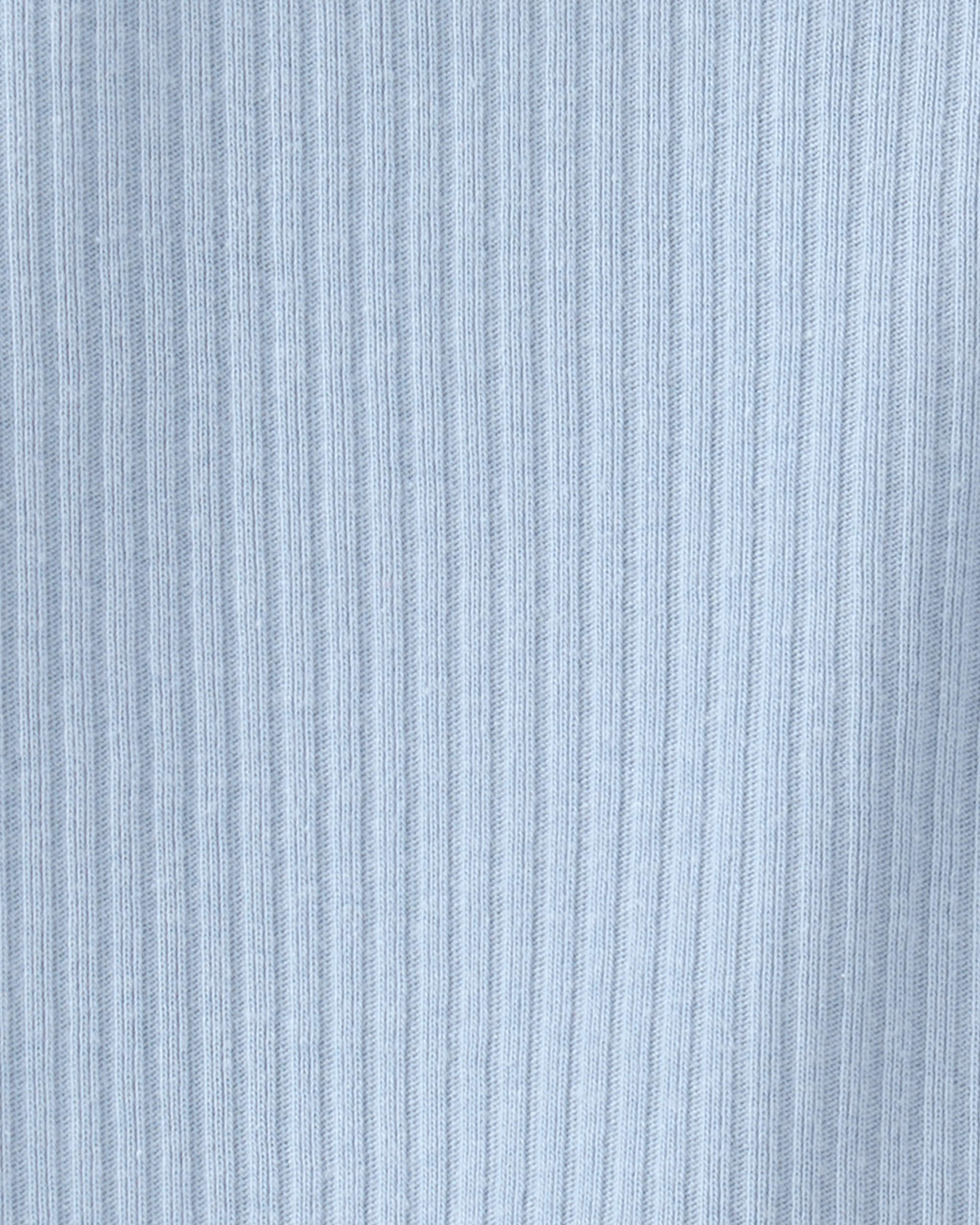 Baby Girl Solid Sleeveless Romper - Blue