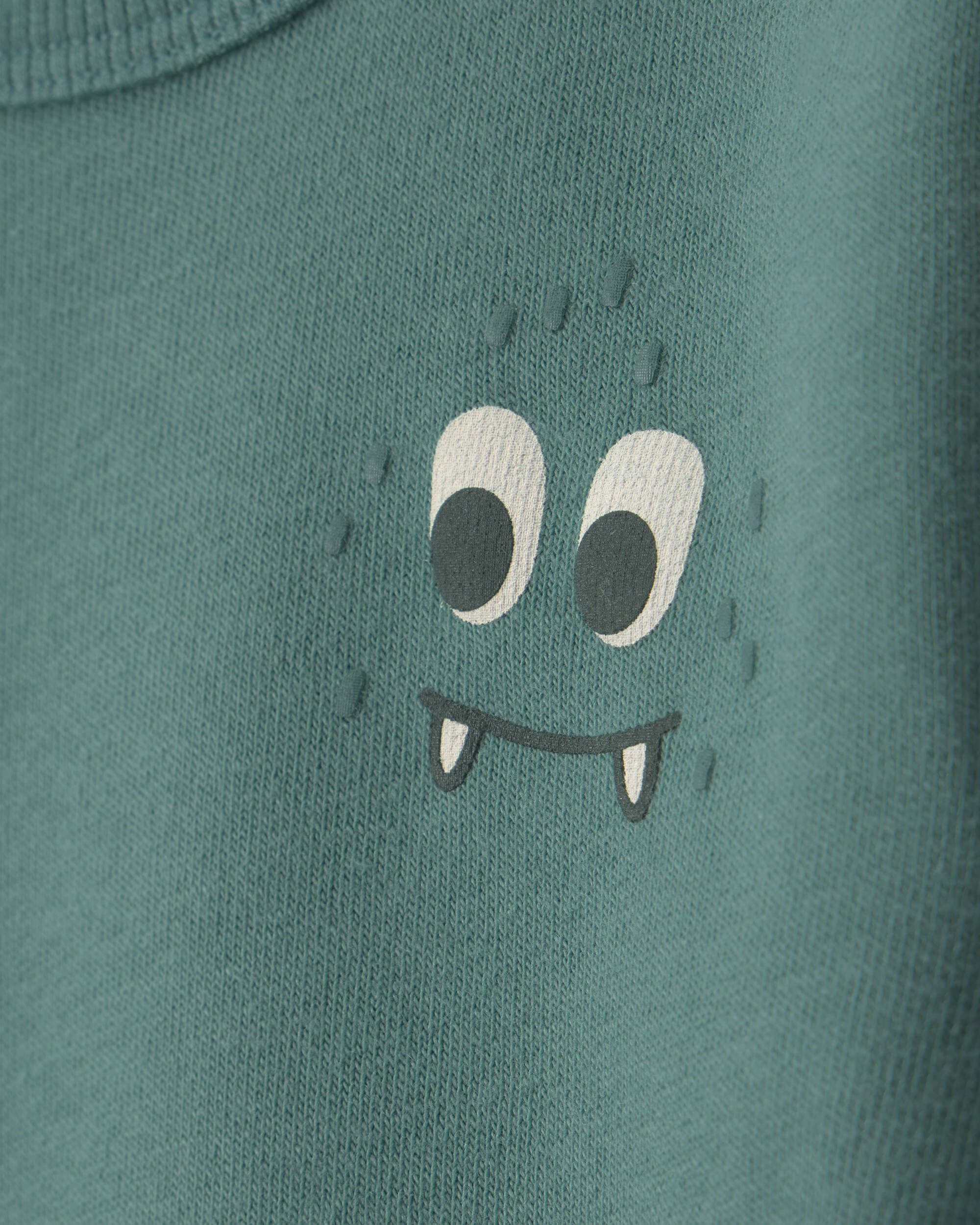 Baby Boy Cozy Monster Fleece Pullover Sweatshirt - Green