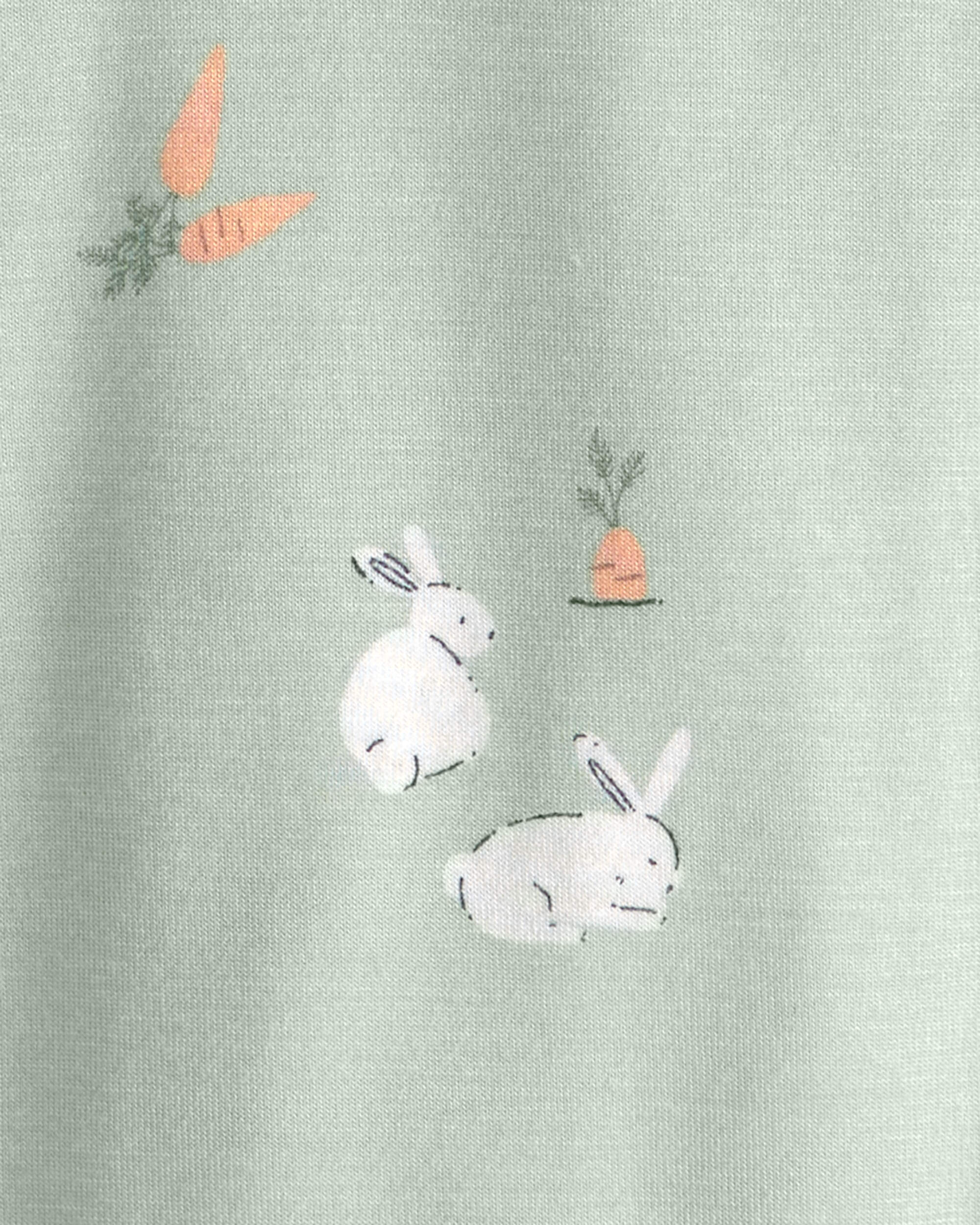 Baby Bunny PurelySoft 2-Way Zip 1-Piece Pajama - Green