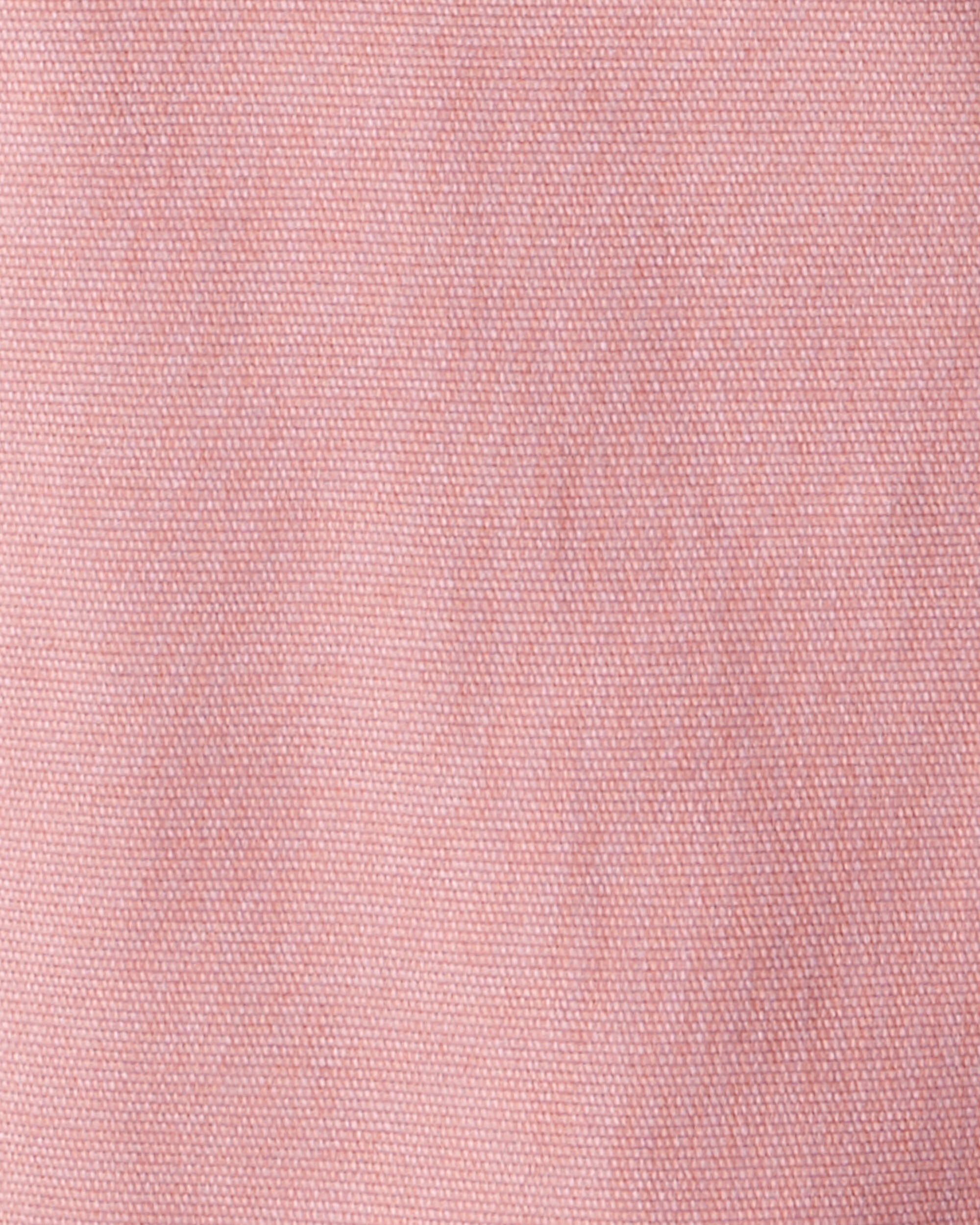 Baby Girl Cotton Long-Sleeve Jumpsuit - Pink