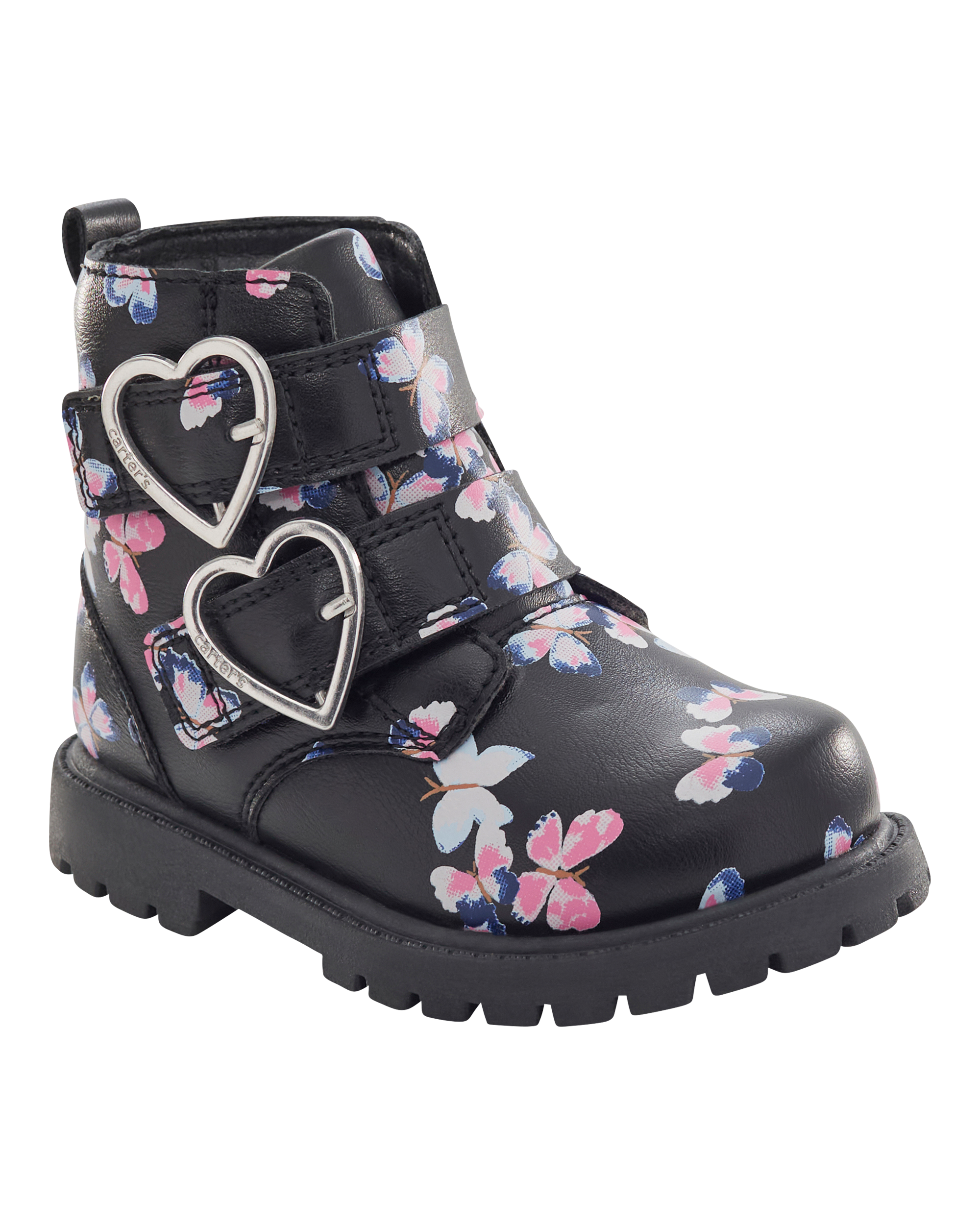 Toddler Butterfly Heart Buckle Boots