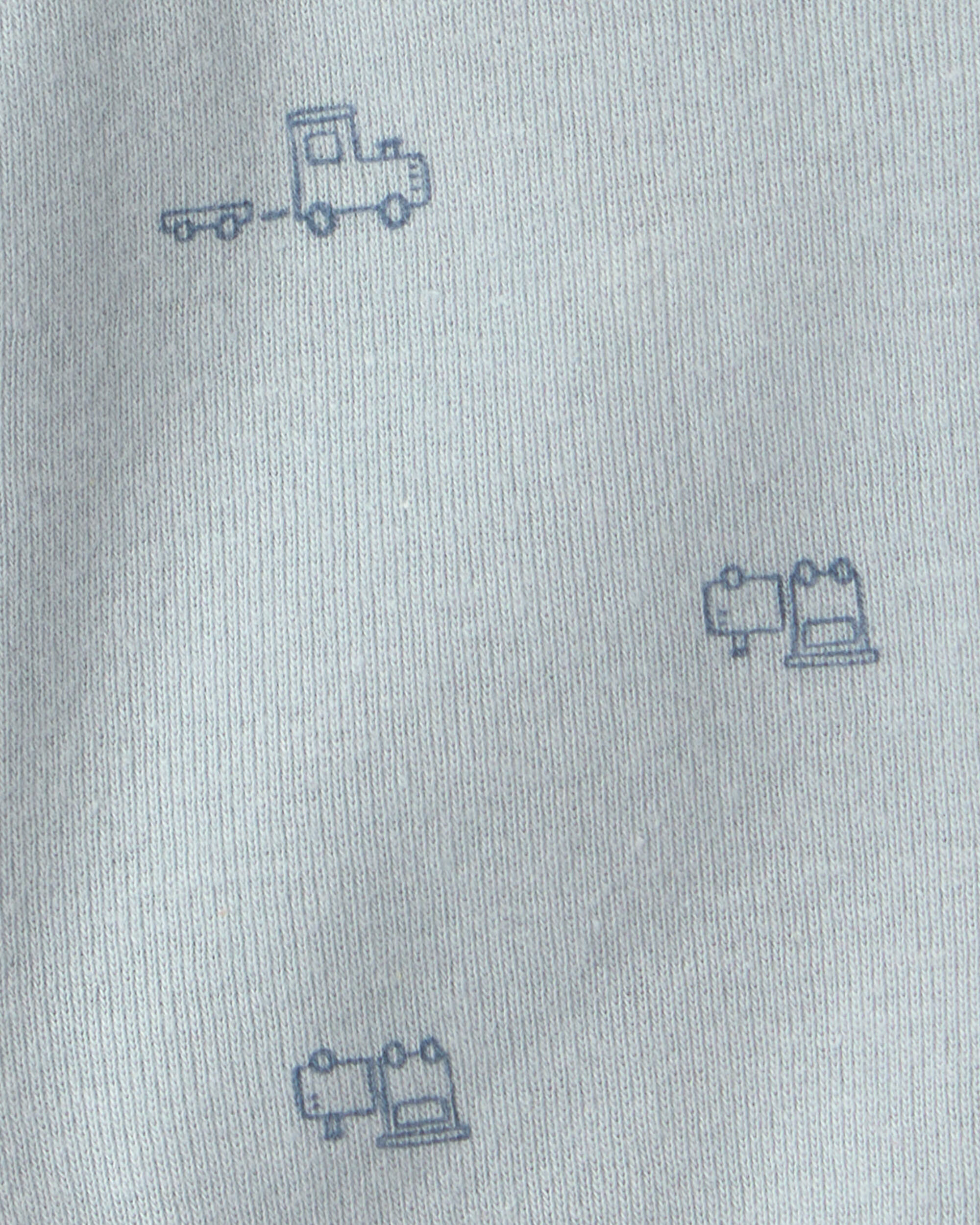 Baby Boy Train Side-Snap Tank - Blue