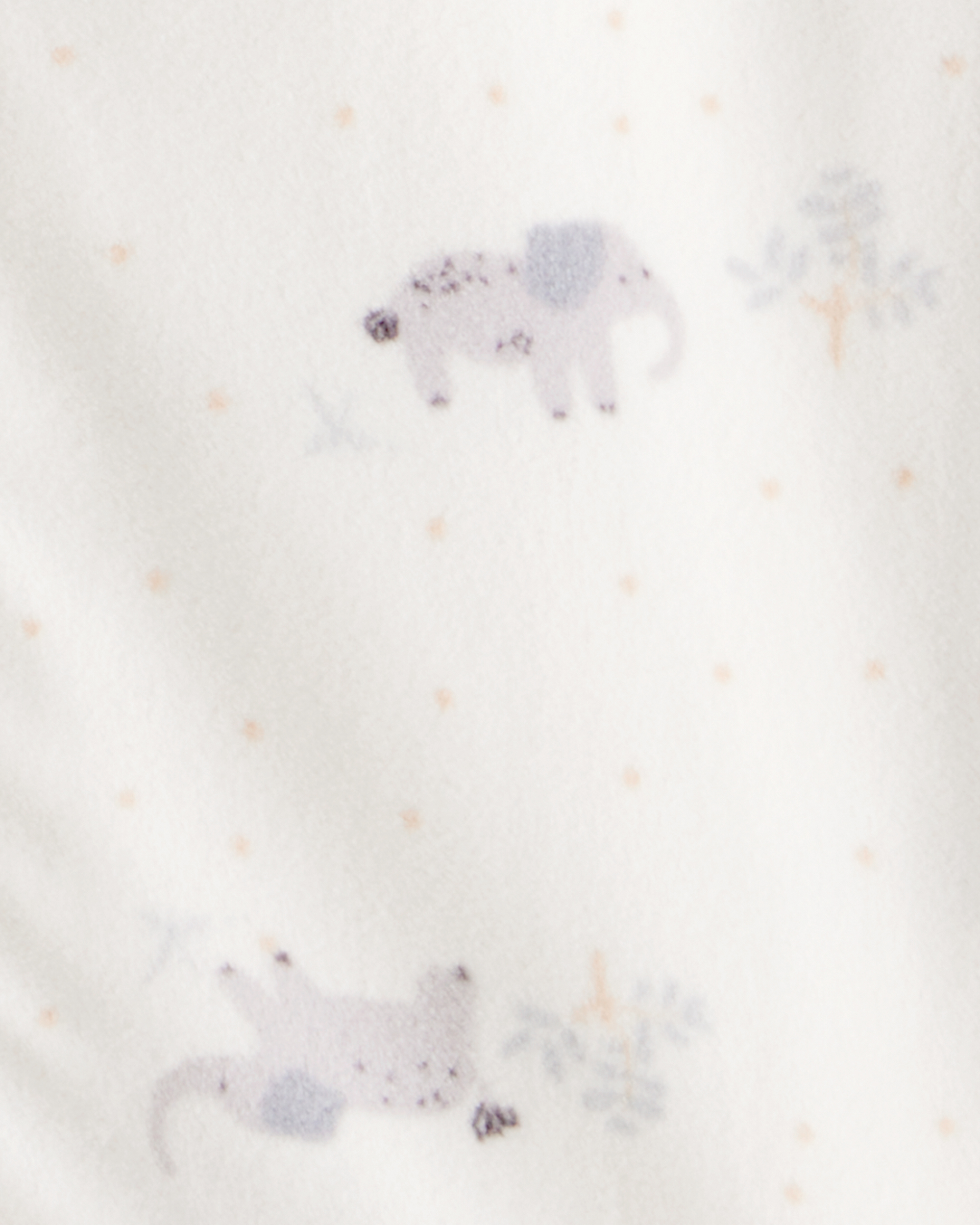 Baby Boy Elephant Fleece Loose Fit Wearable Blanket - Cream