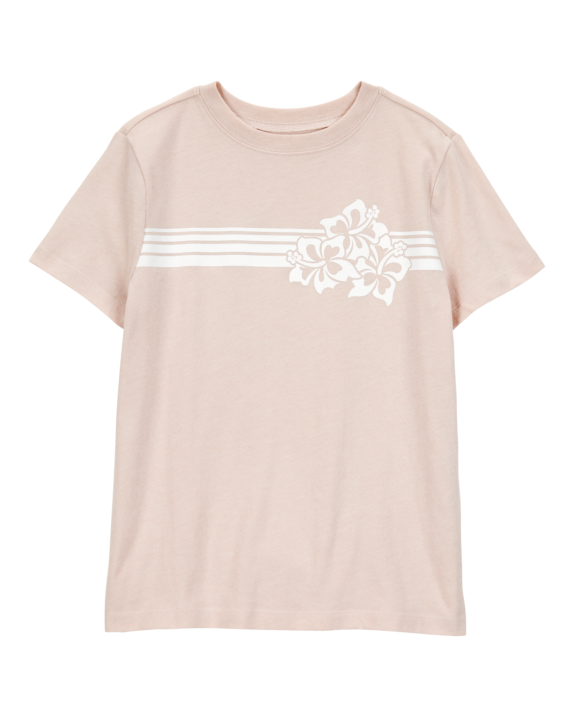 Kid Floral Short-Sleeve Graphic Tee - Khaki