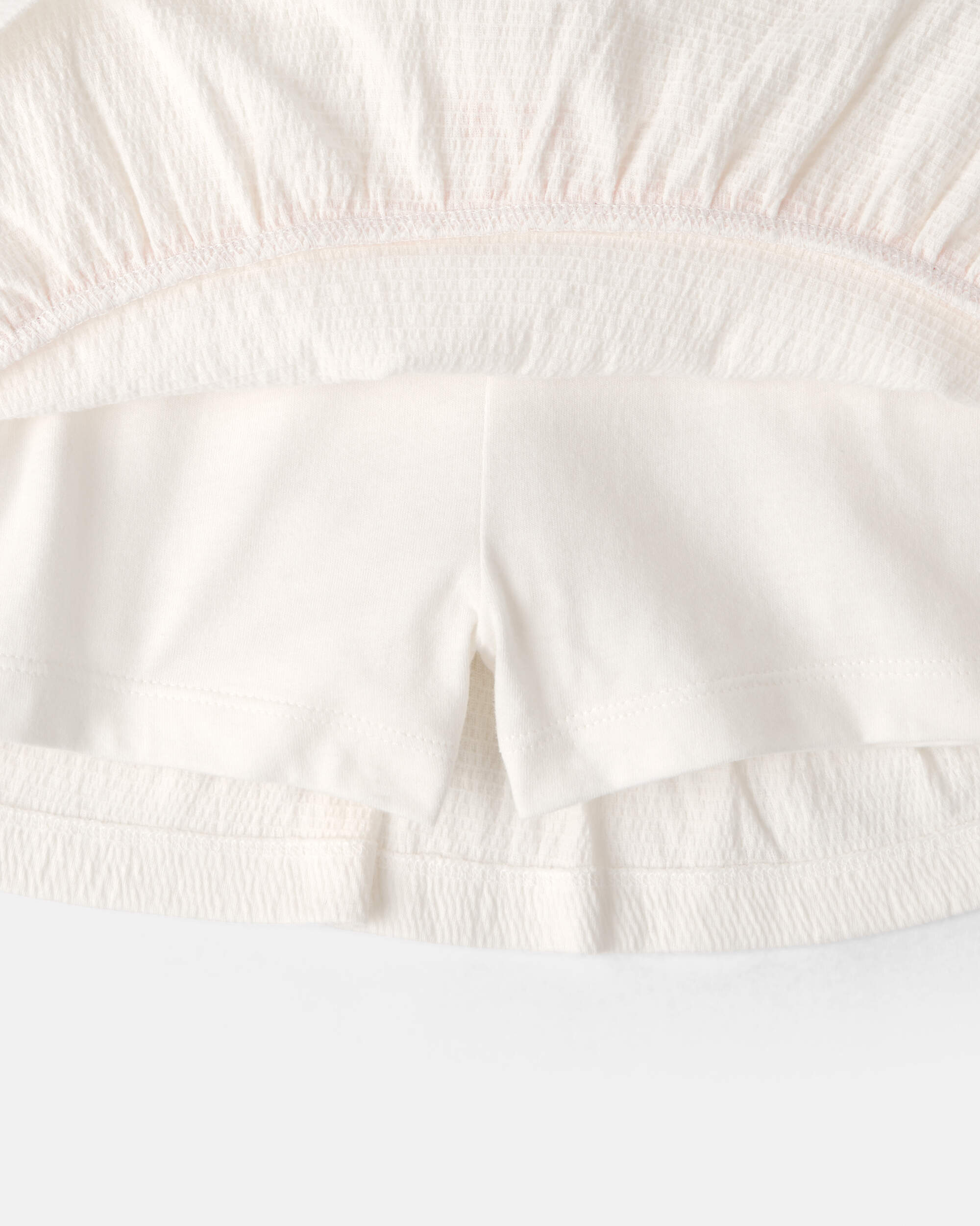 Toddler Girl Crinkle Skort - Ivory
