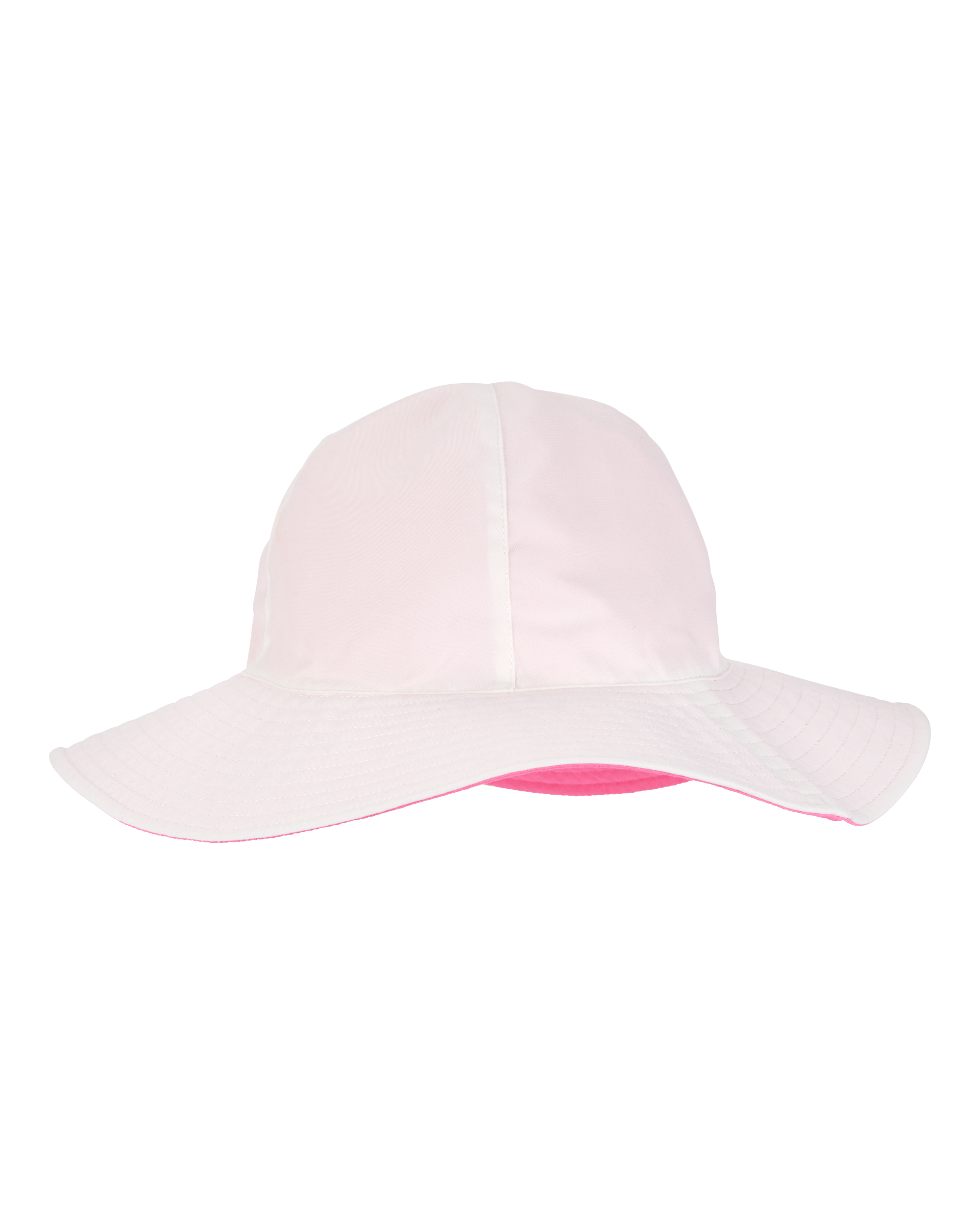 White/Pink Toddler Girl Reversible Solid Swim Hat - Pink