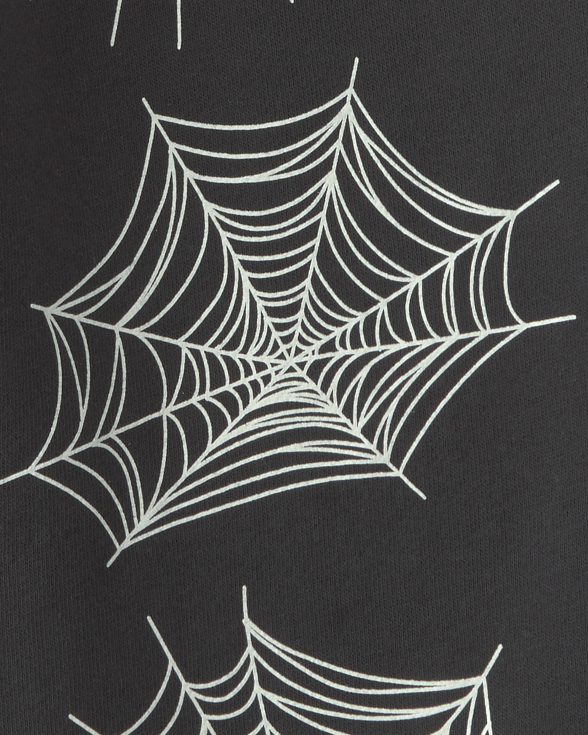 Boys 'Trick Or Treat' Spider Web Halloween French Terry Joggers - Black