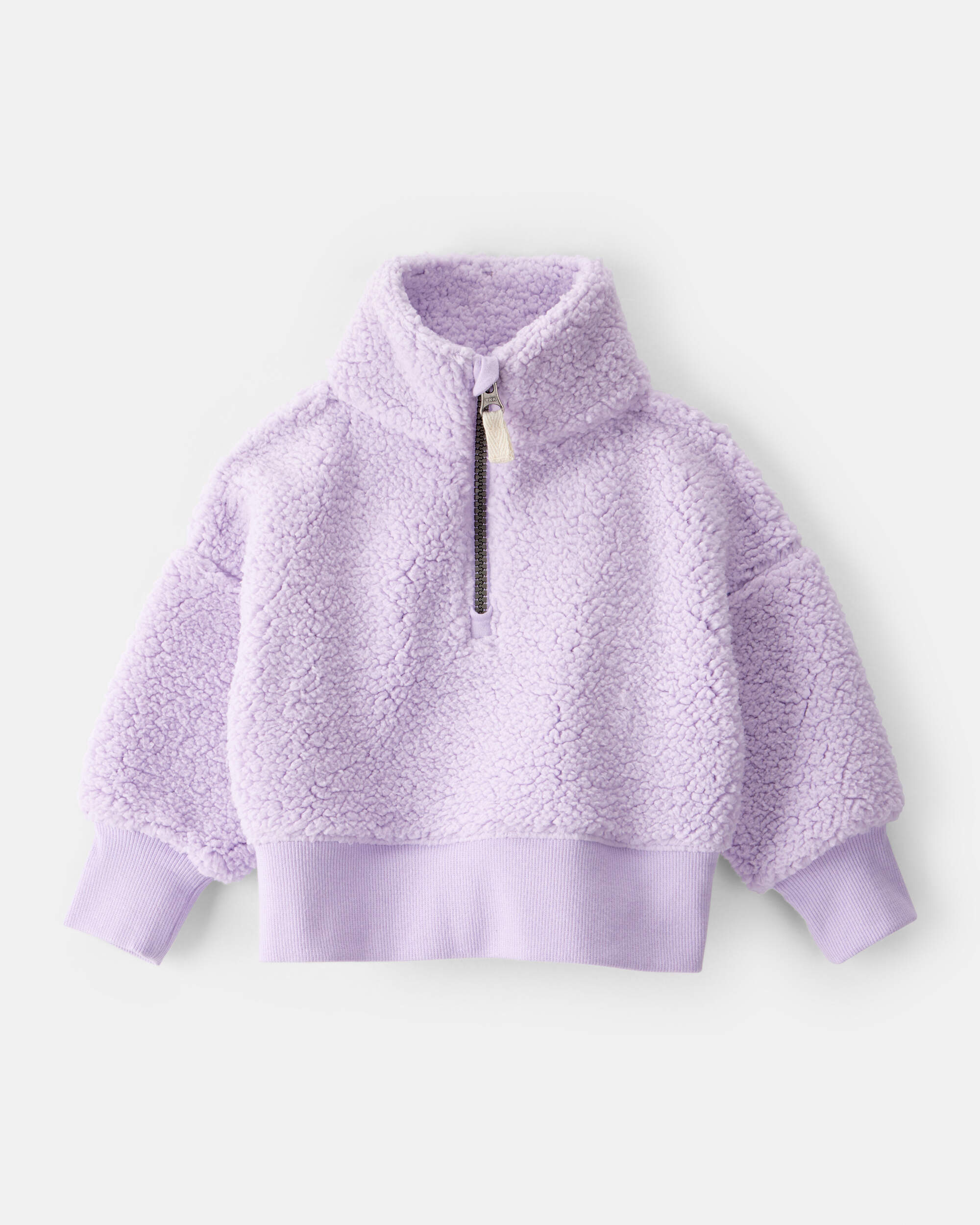 Baby Girl DayDream Fleece Quarter-Zip Pullover Sweatshirt - Purple