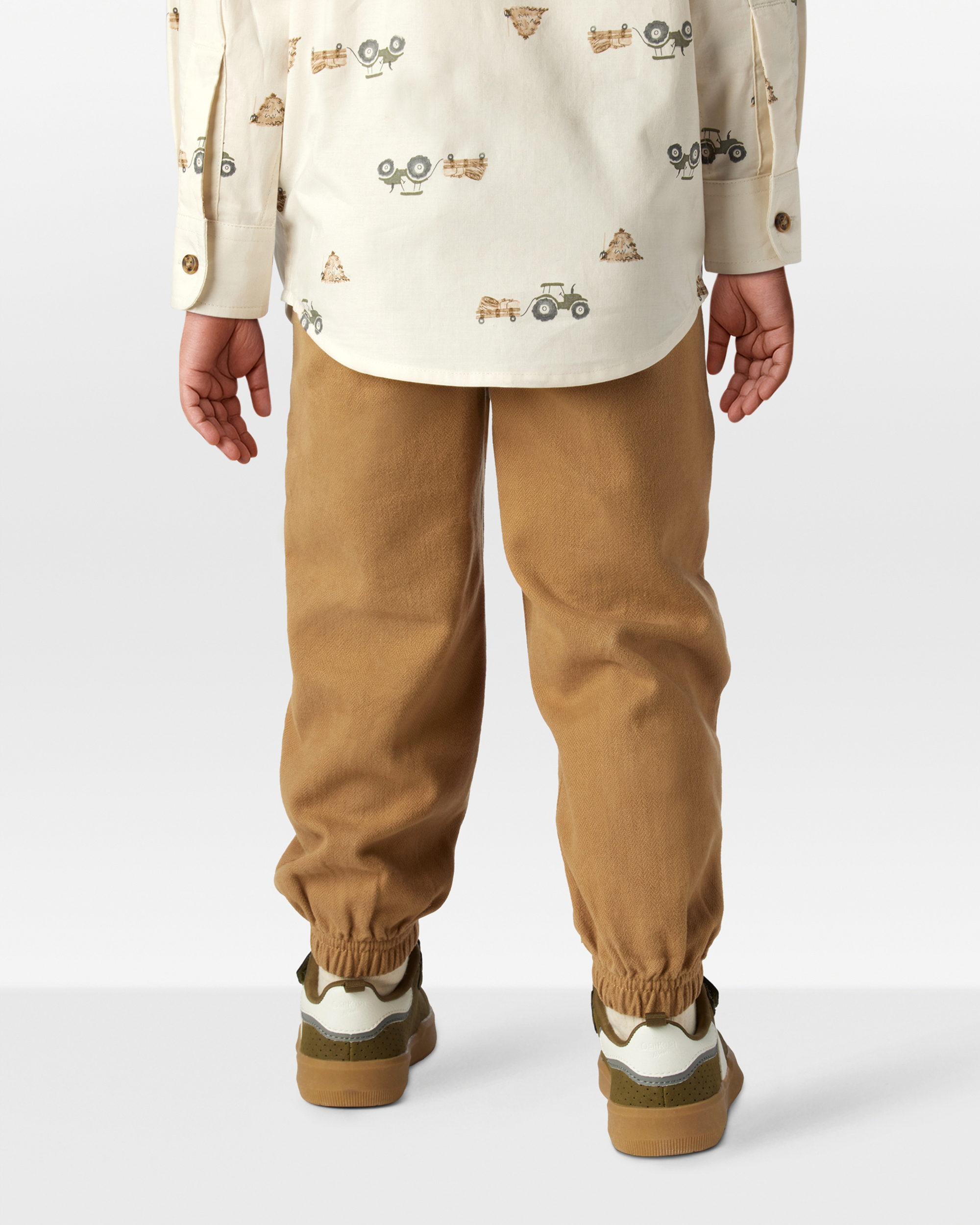 Toddler Boy Herringbone Fashion Pants - Brown