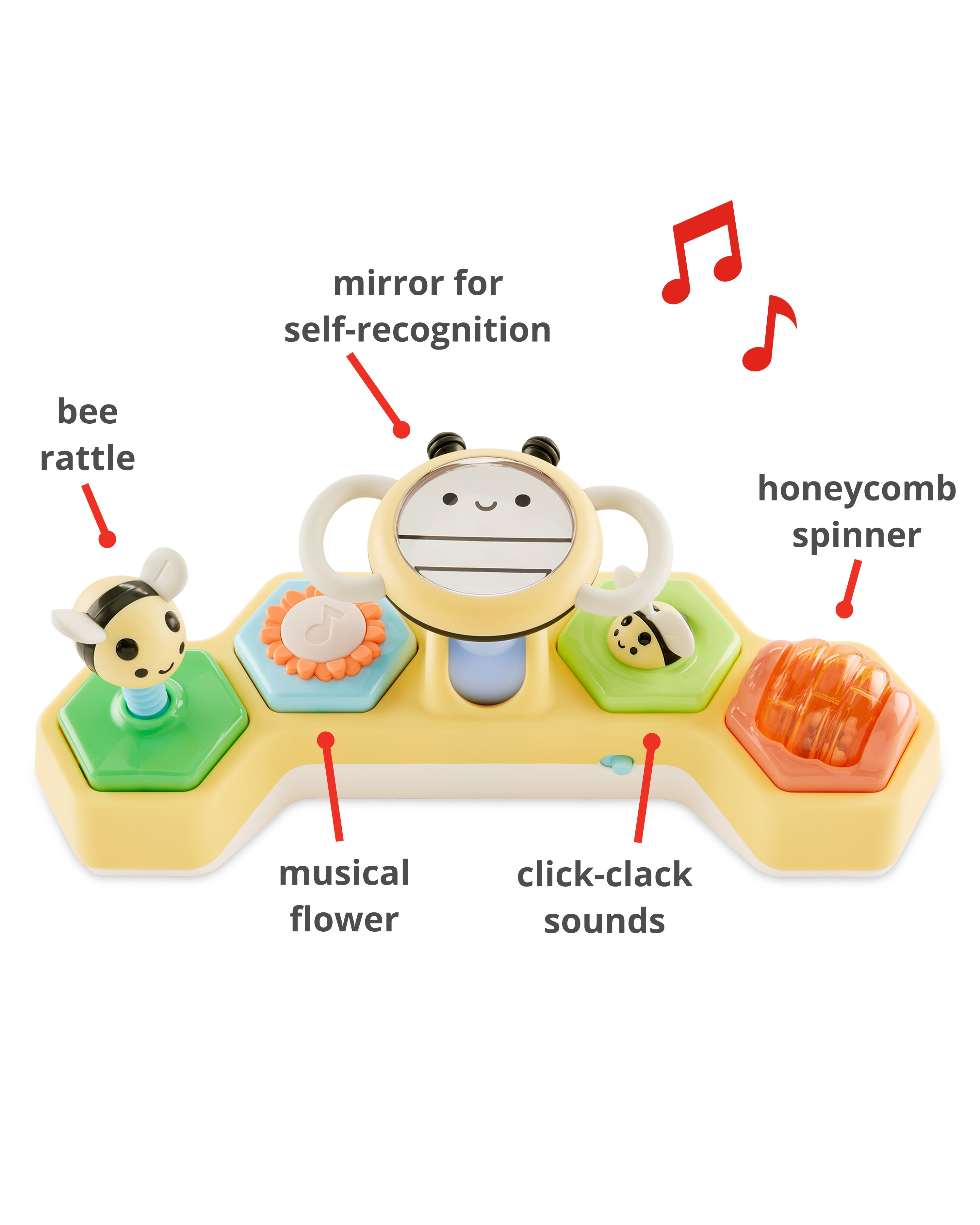 Baby Farmstand See & Bee Steering Wheel & Tummy Time Baby Toy