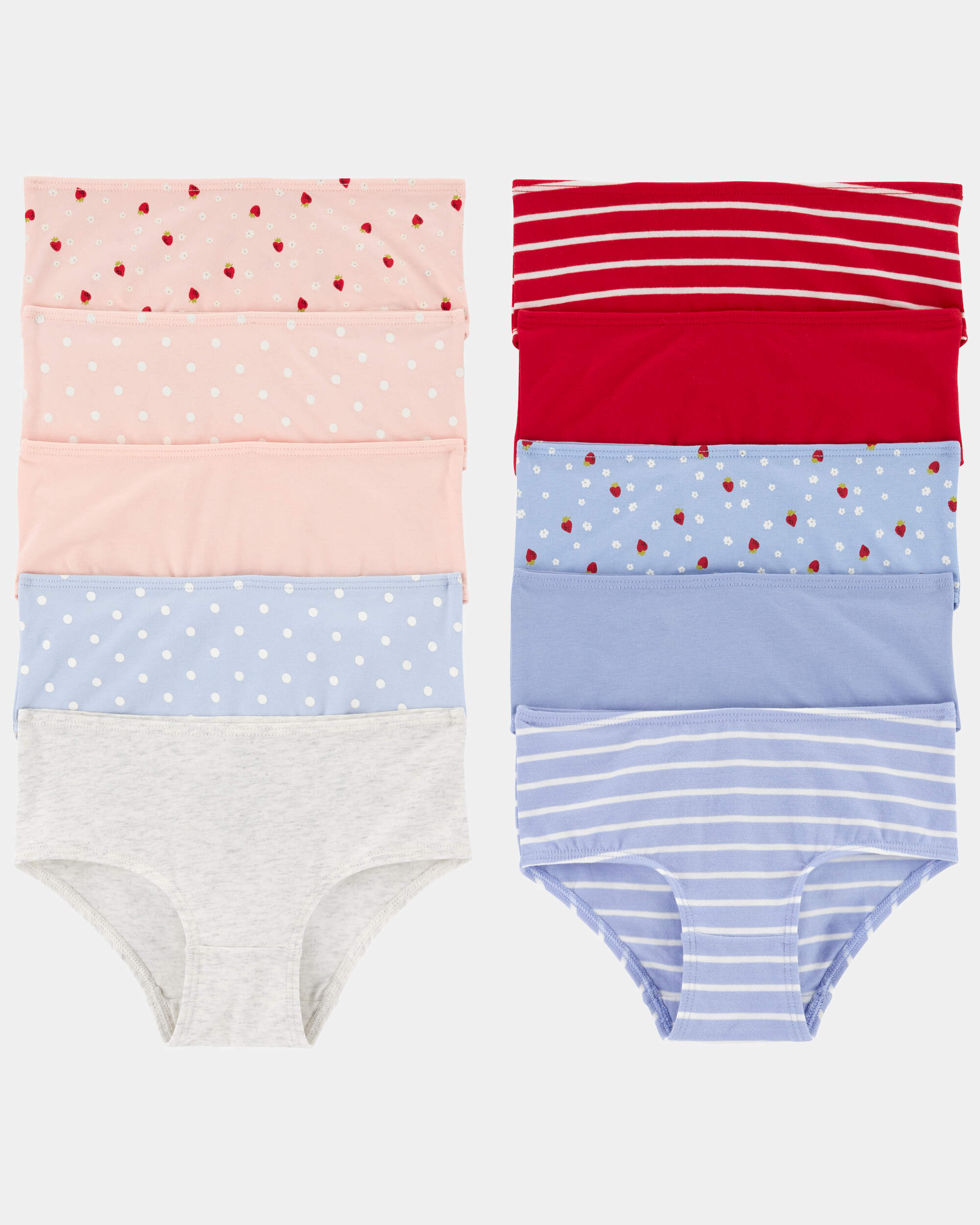 Toddler 10-Pack Strawberry Brief Stretch Cotton Undies