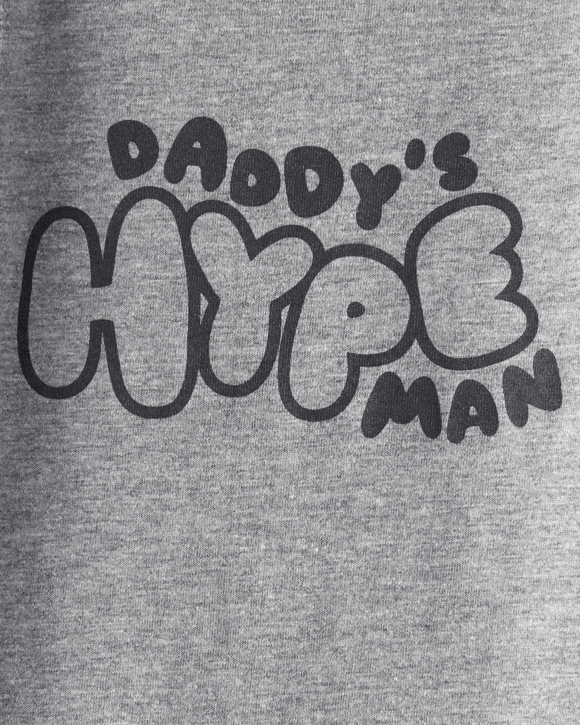 Baby Boy 'Daddy's Hype Man' Short-Sleeve Graphic Bodysuit - Grey