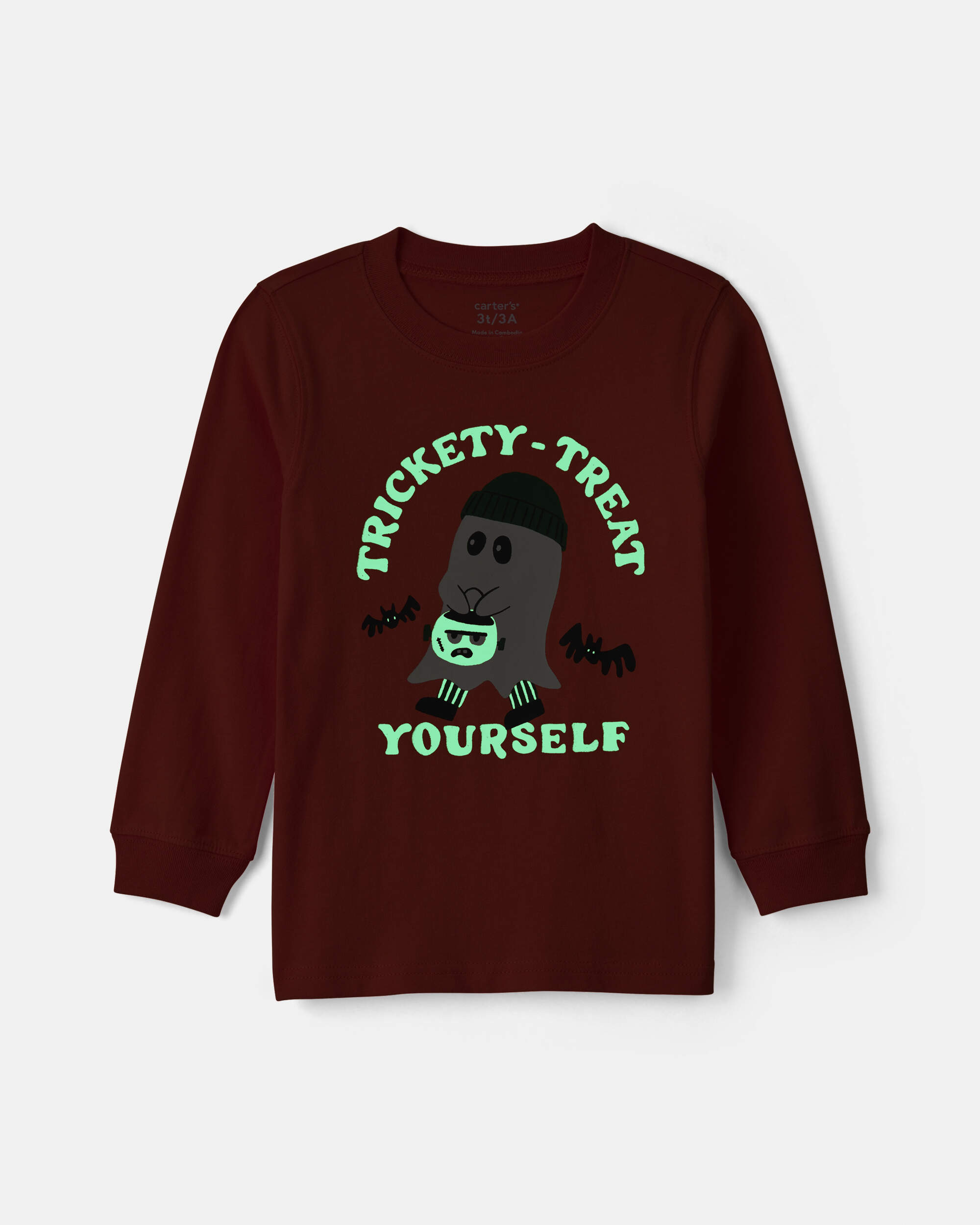 Toddler Boy 'Trickety-Treat Yourself' Halloween Graphic Tee - Orange