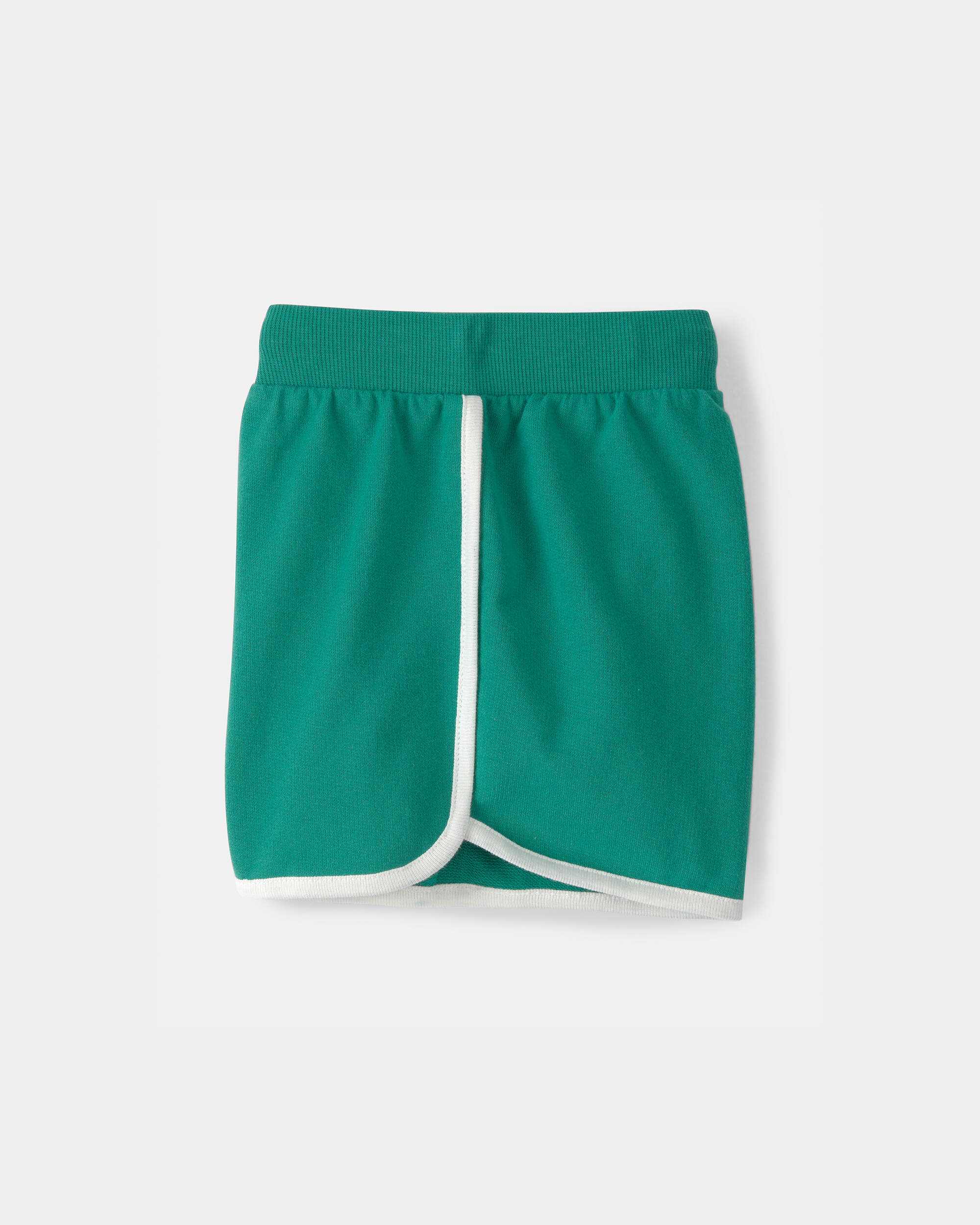 Girls French Terry Active Shorts - Green