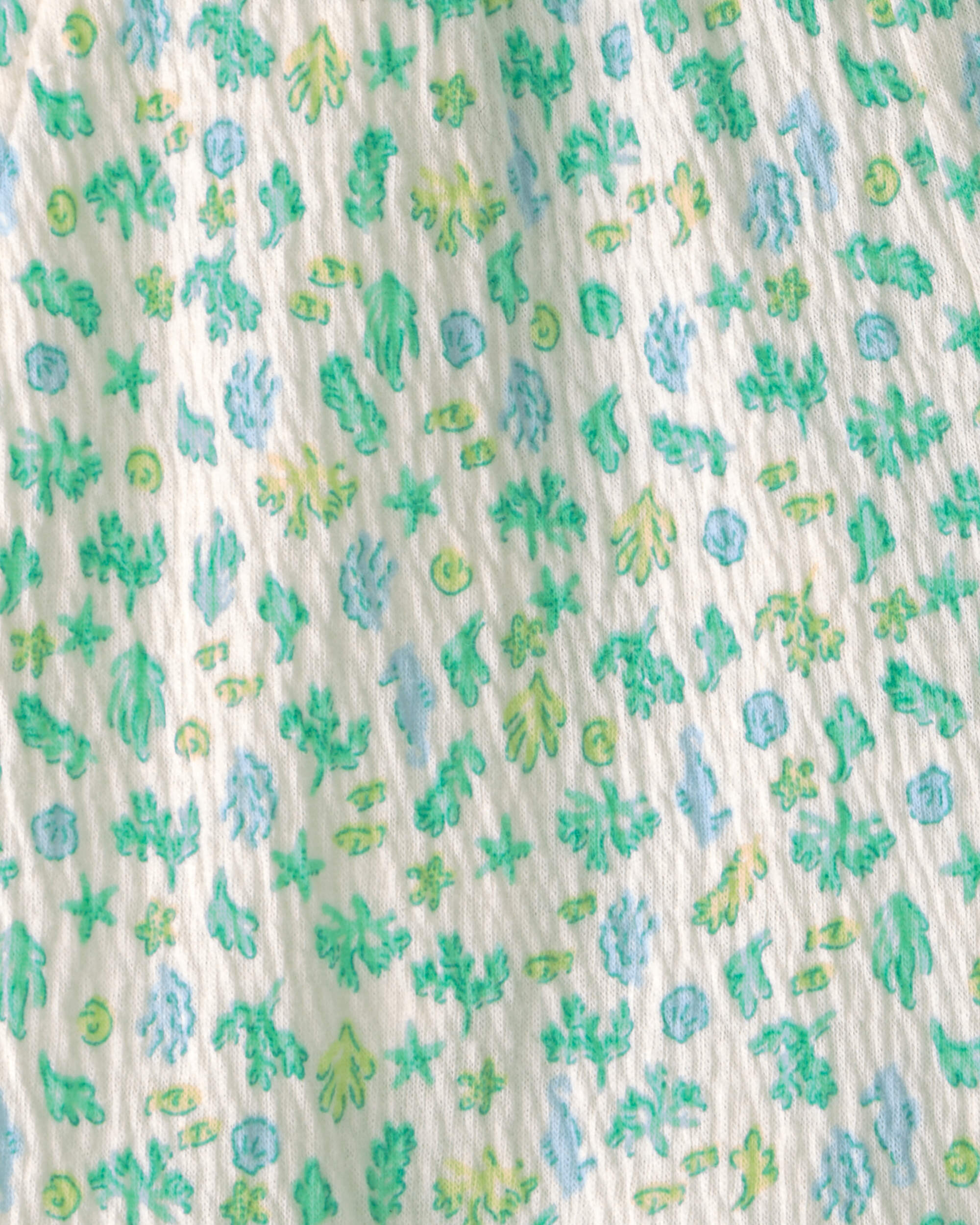 Toddler Girl Ruffle-Trim Floral Fashion Shorts - Green