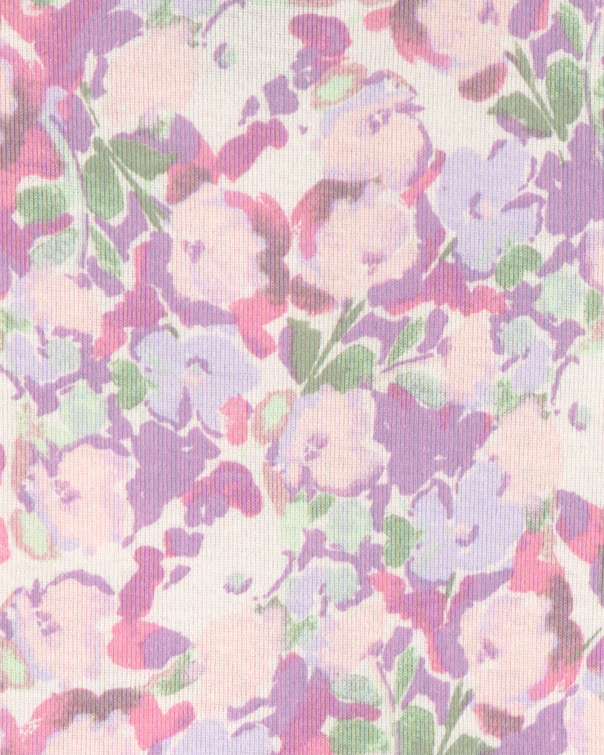 Baby Girl Unicorn Floral 100% Cotton Snug Fit 4-Piece Pajama Set - Pink/Purple