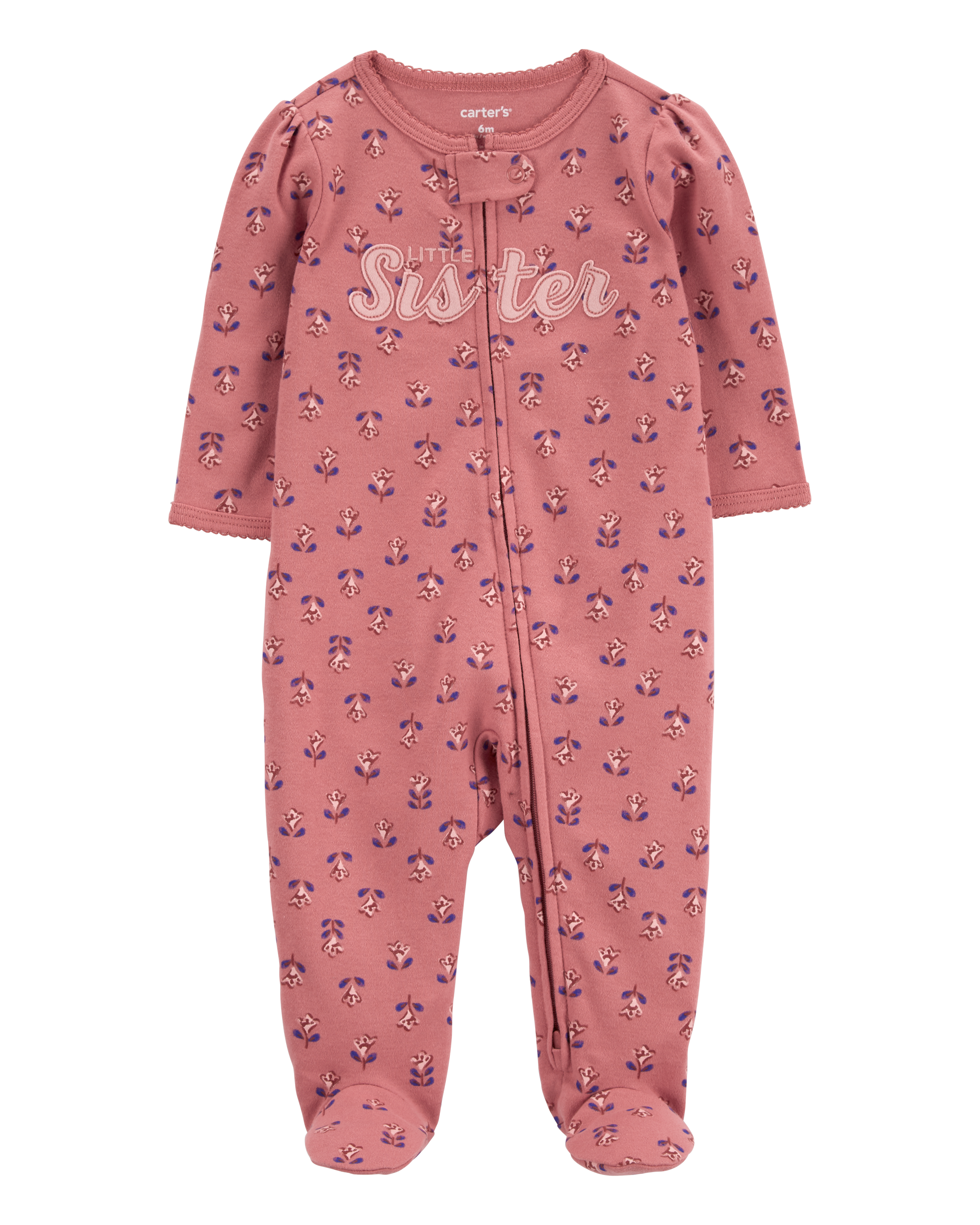 Baby Little Sister 2-Way Zip Cotton Sleeper